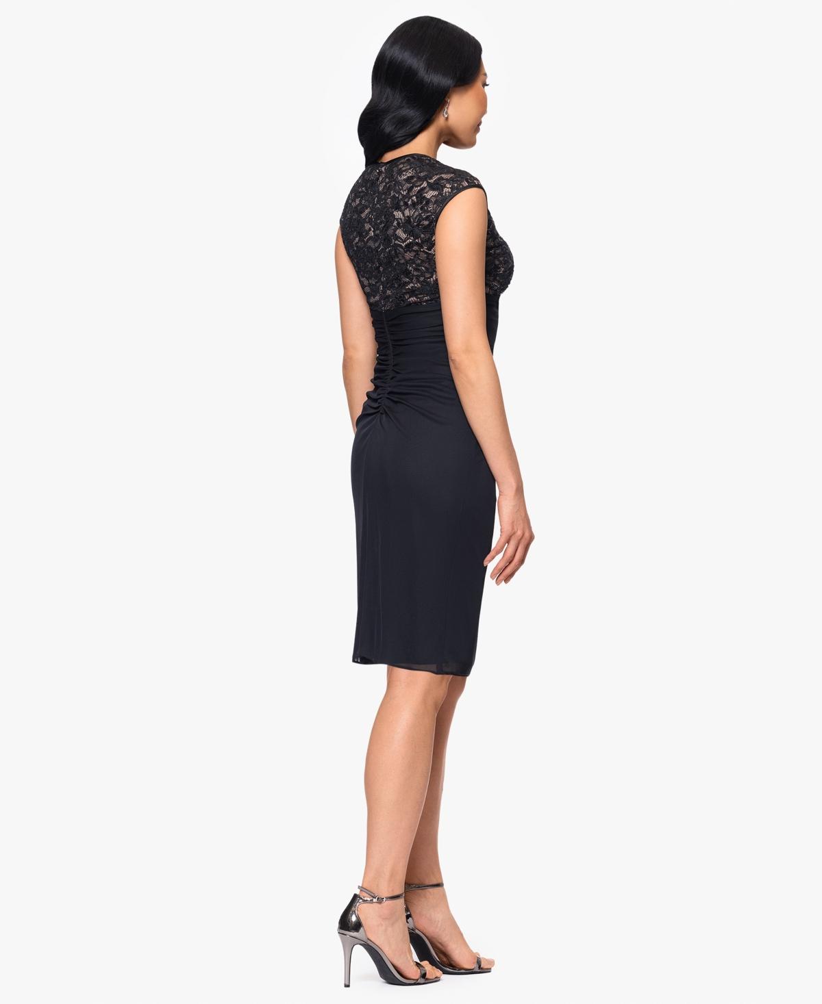 B & A by Betsy and Adam Lace-top Sheath Dress in Blue | Lyst