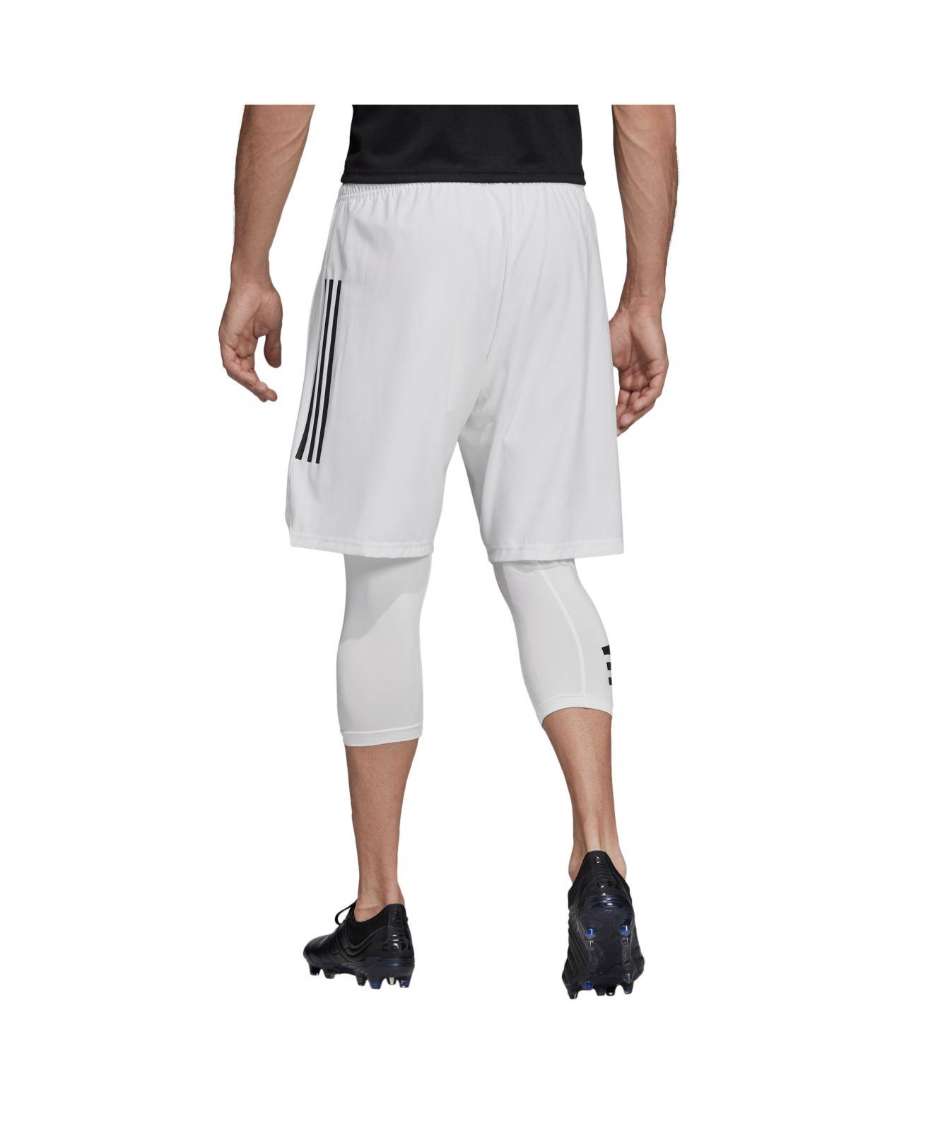 wasmiddel Bedachtzaam Ezel adidas Soccer Shorts With Built In Running Tights in White for Men | Lyst