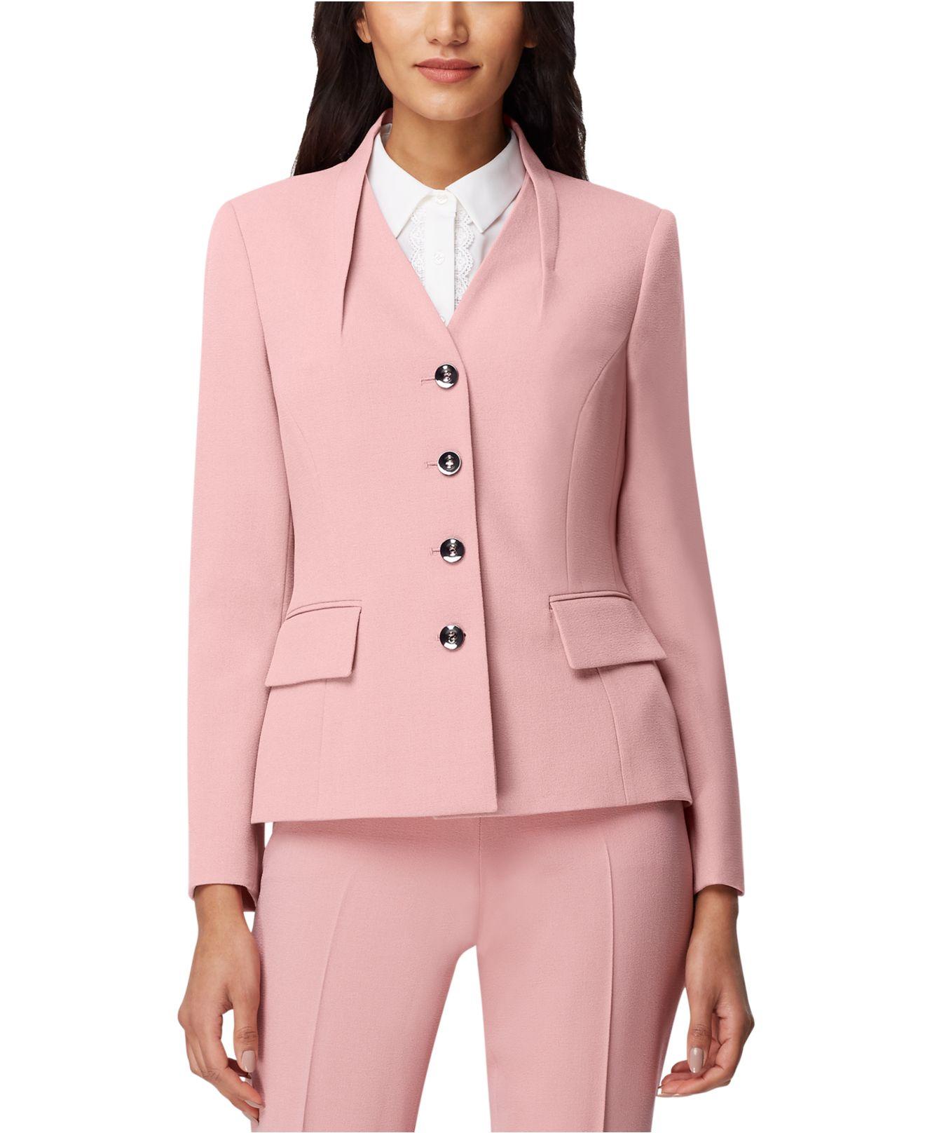 tahari pink blazer