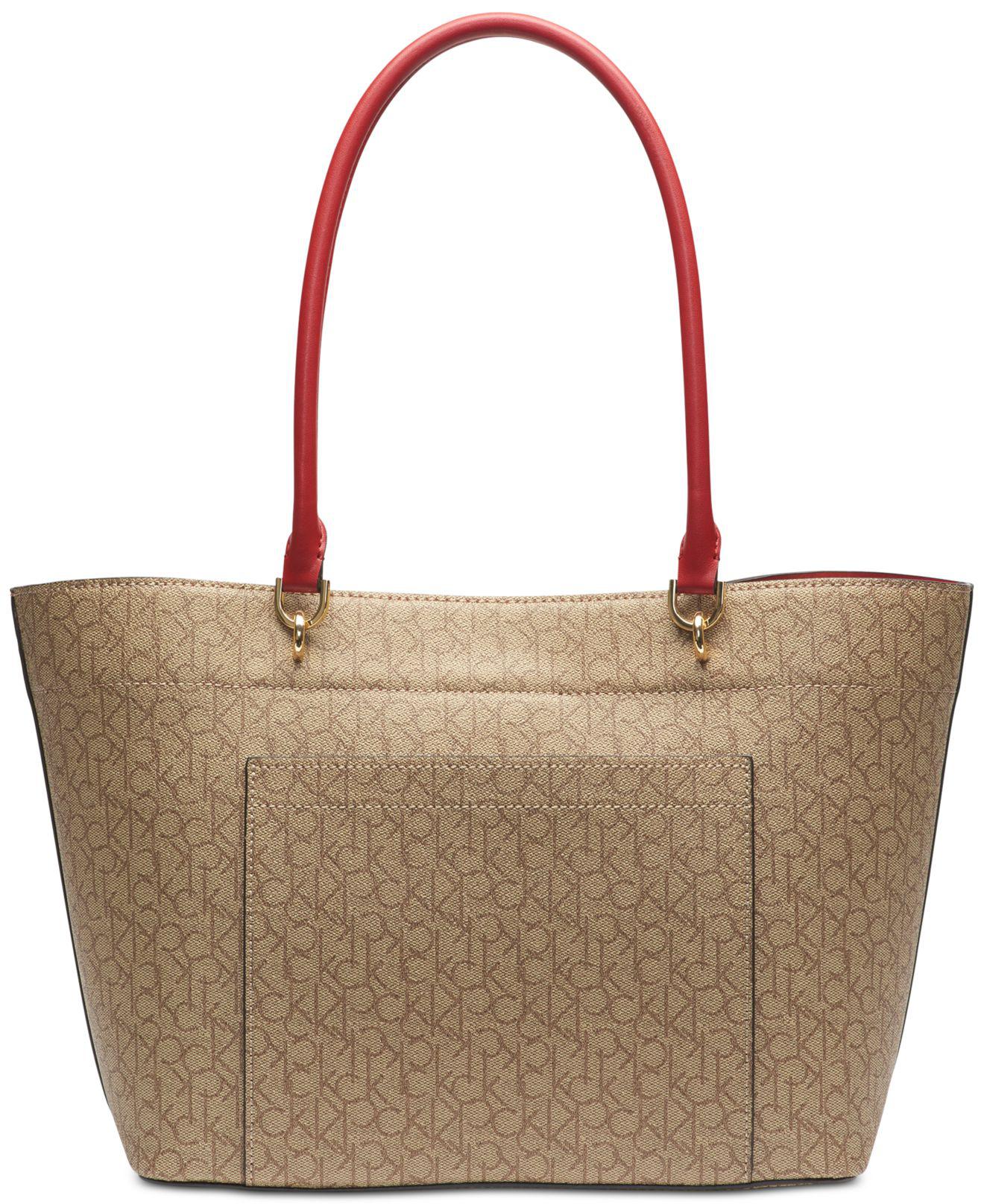 calvin klein susan signature small tote