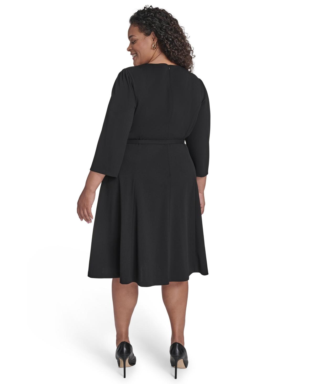 plus size black flare dress Final Sale Plus Size Babydoll Flare Mini Dress in Black – Chic And Curvy