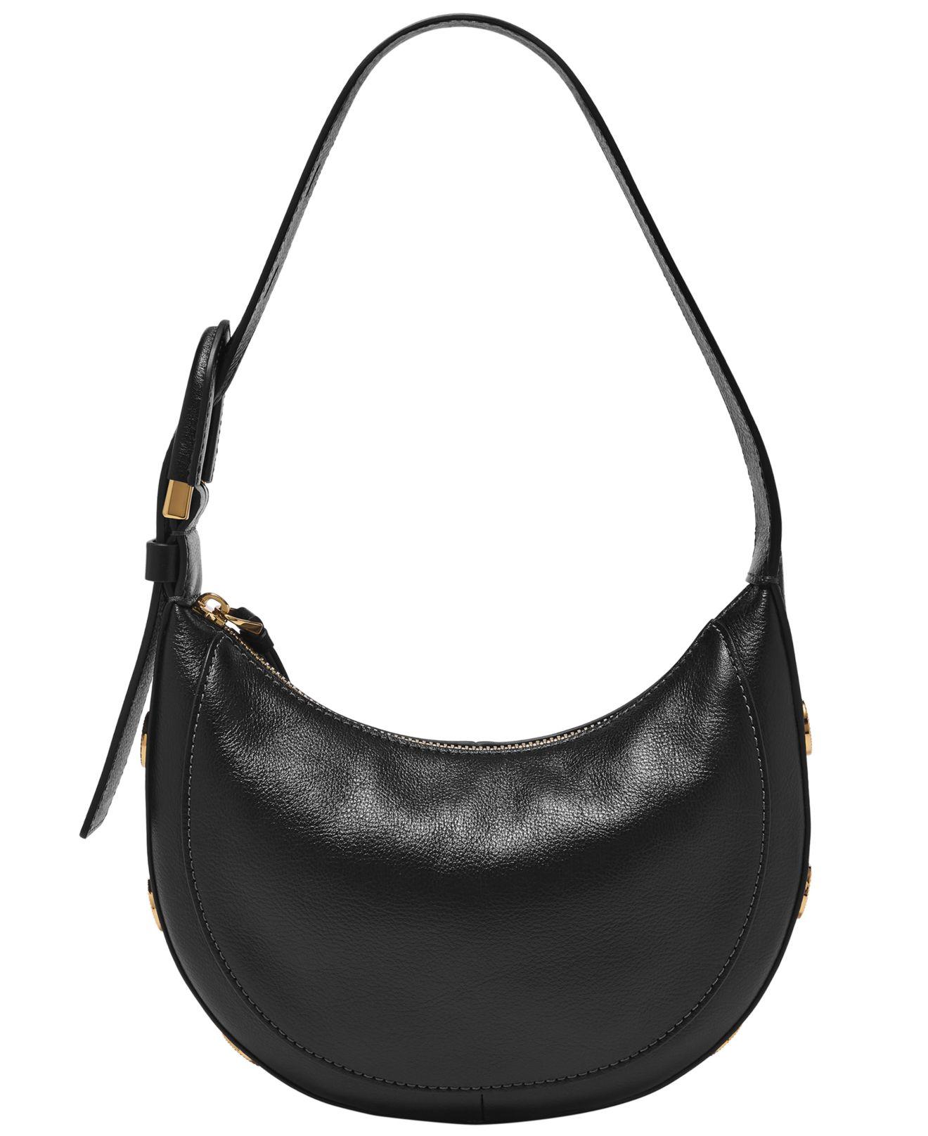 Fossil Harwell Leather Crescent Bag in Black Lyst