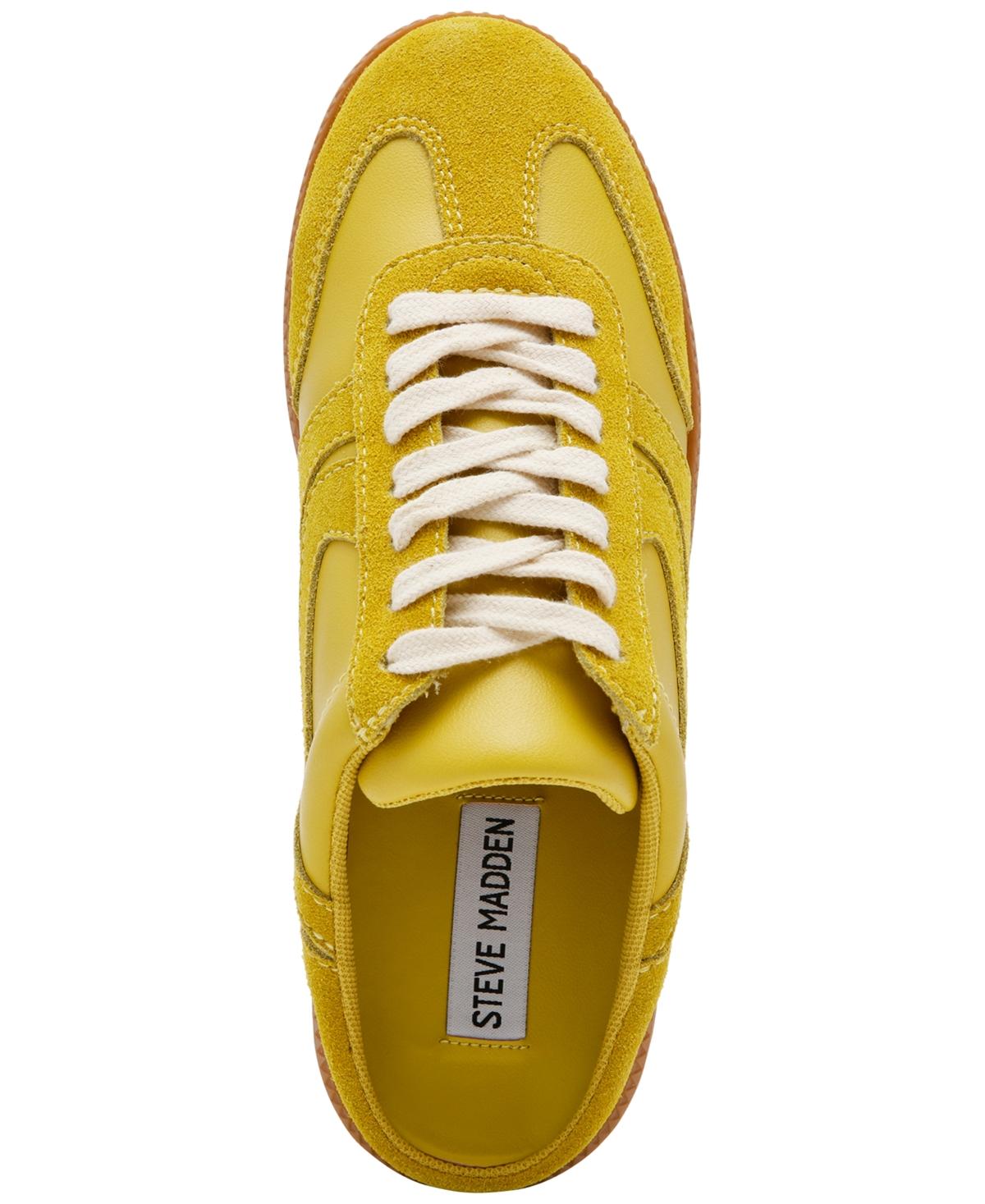 Steve Madden Maddox Lace-up Mule Sneakers in Yellow | Lyst