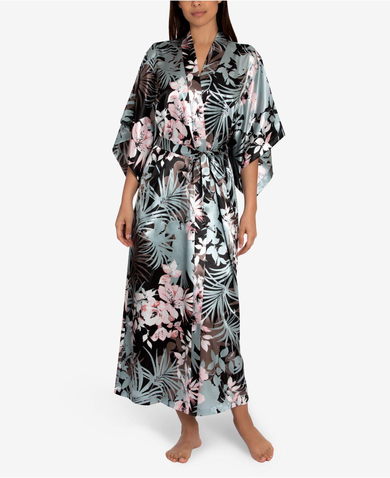 tropical silk robe