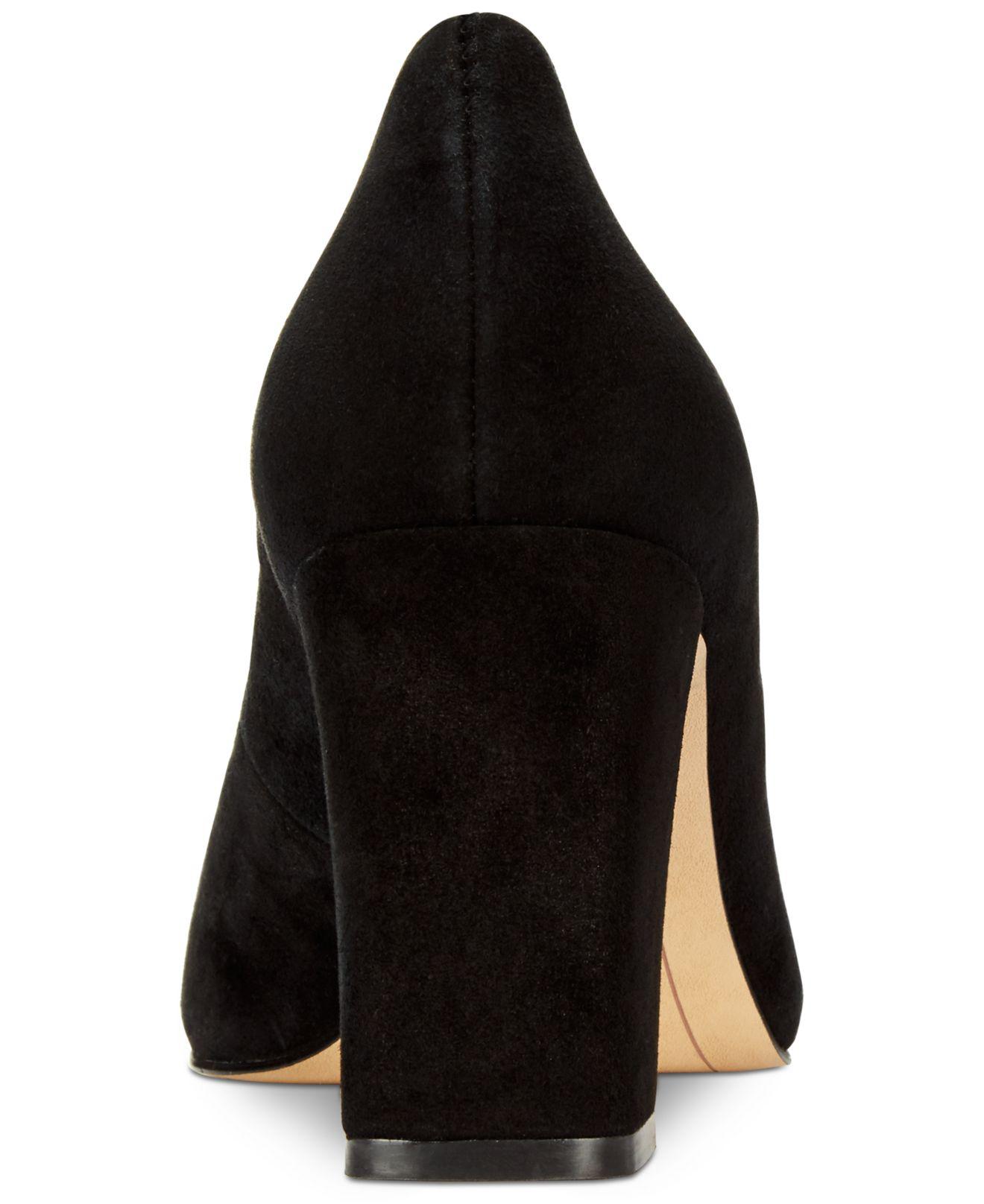 macys block heel pumps