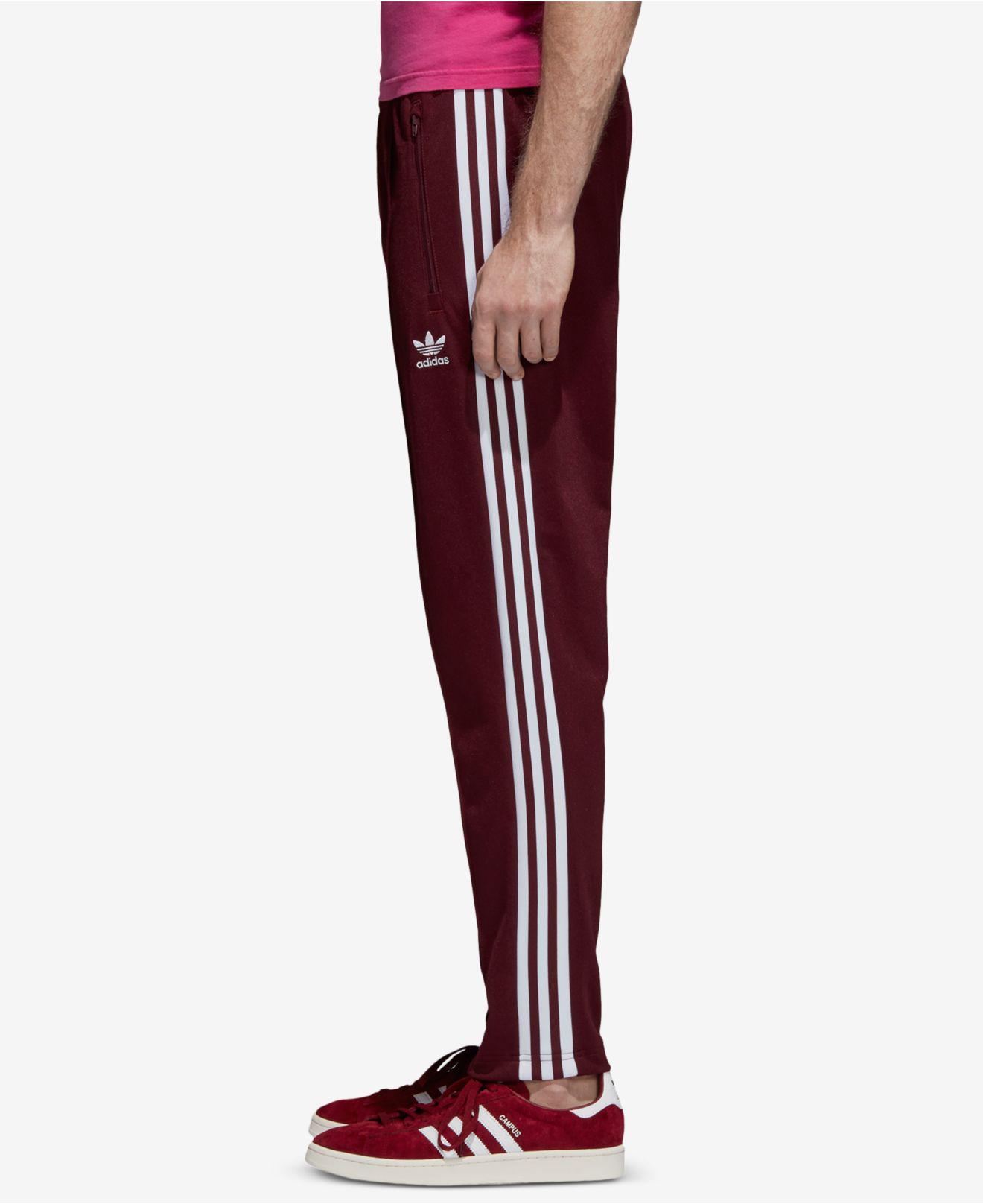 yours classical collide adidas Adicolor Beckenbauer Track Pants in Red for Men | Lyst
