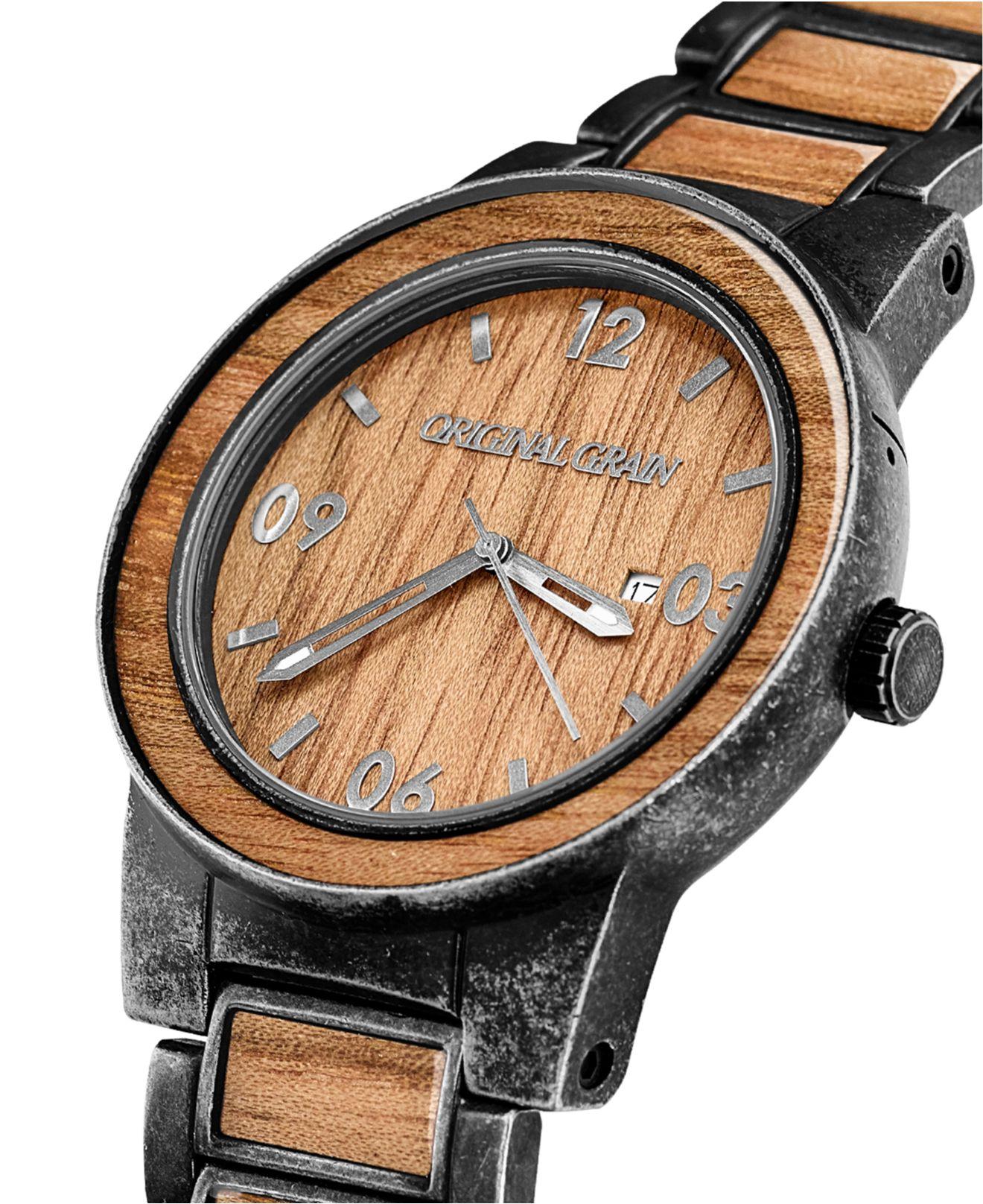 Analog Watch Woodwelt Rustic Mens Wood Grain Watches Amazon Mens