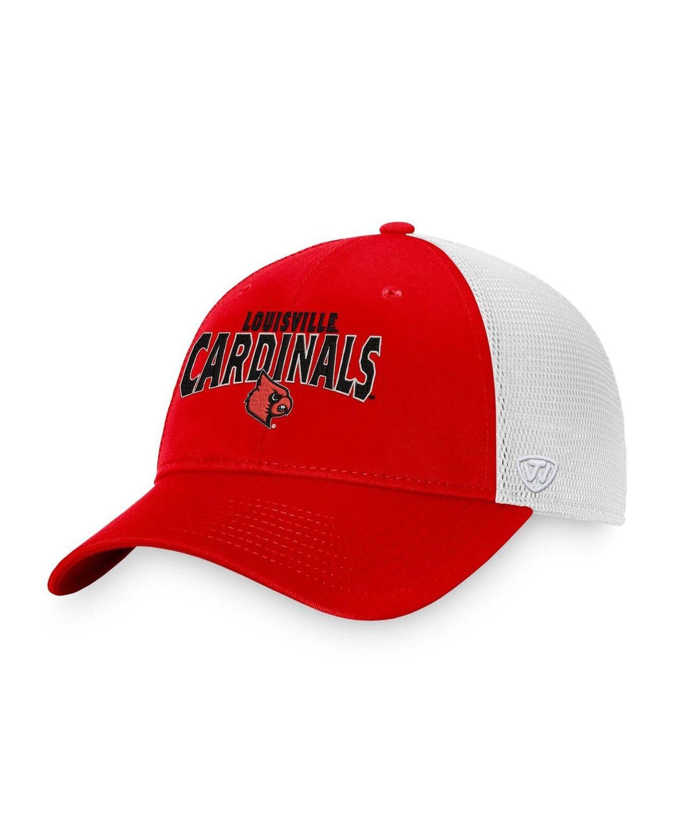 Top Of The World Red, White Louisville Cardinals Breakout Trucker
