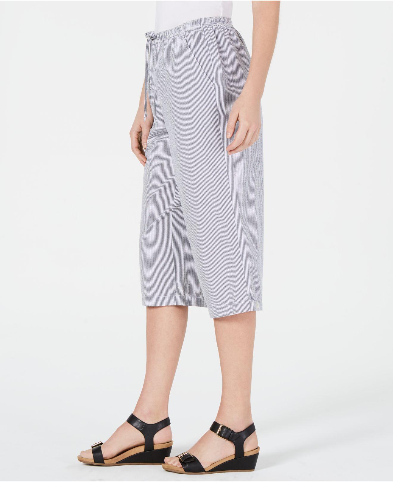 karen scott cotton capri pants