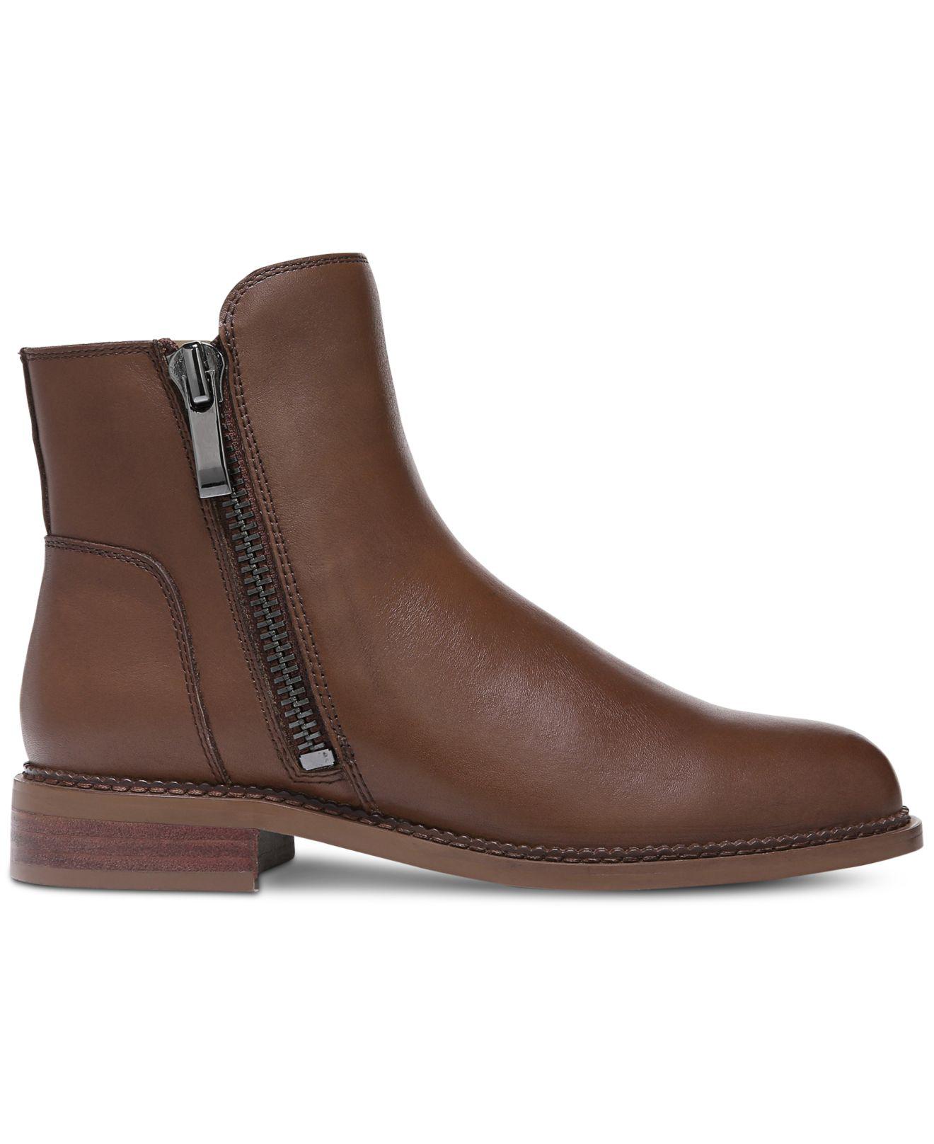 franco sarto harmona leather double side zip bootie