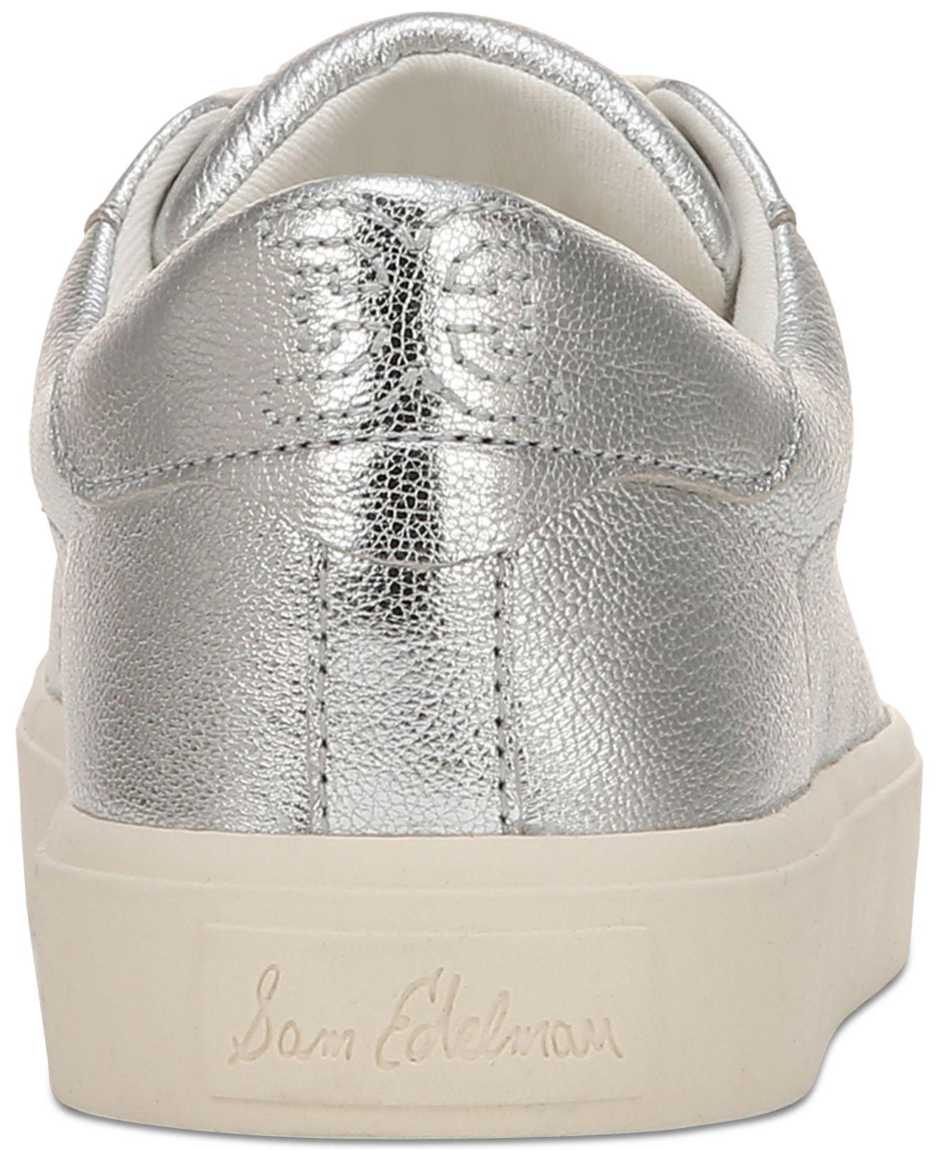 Sam Edelman Ethyl Lace-up Low-top Sneakers in White | Lyst
