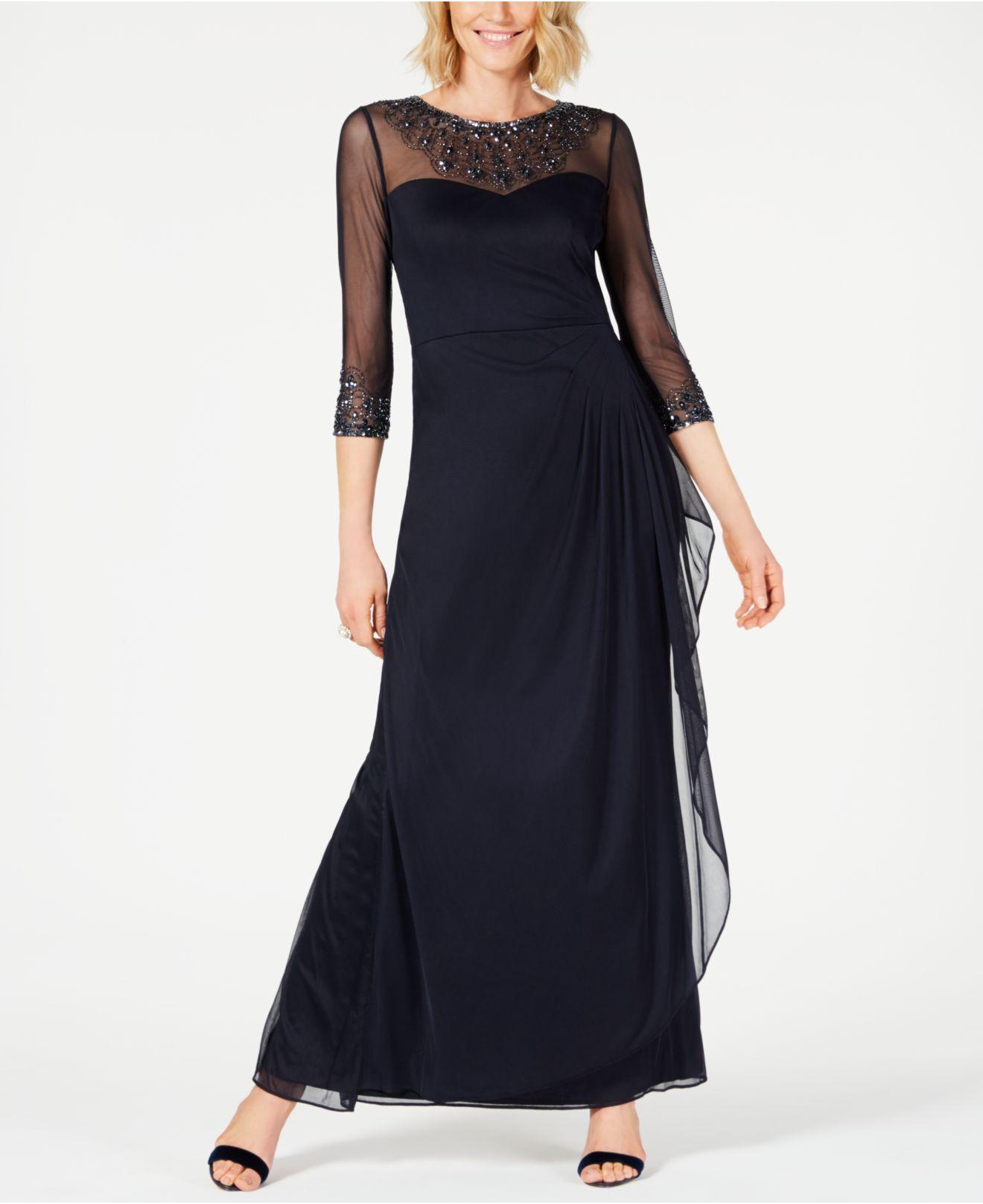 alex evenings a line gown