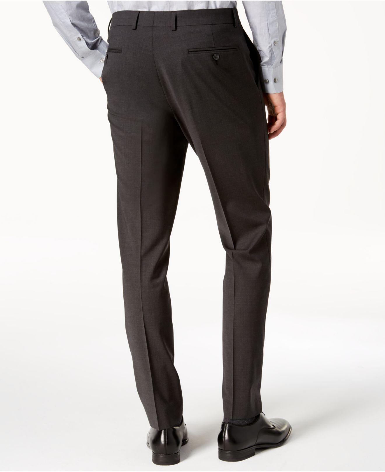 calvin klein grey suit pants