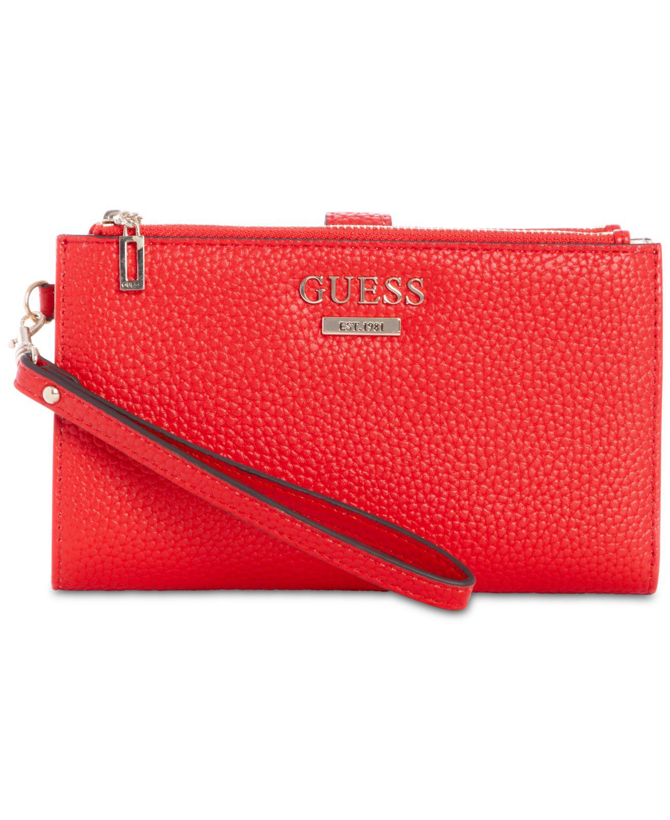 Guess Noelle Zip Around Wallet Red Woman