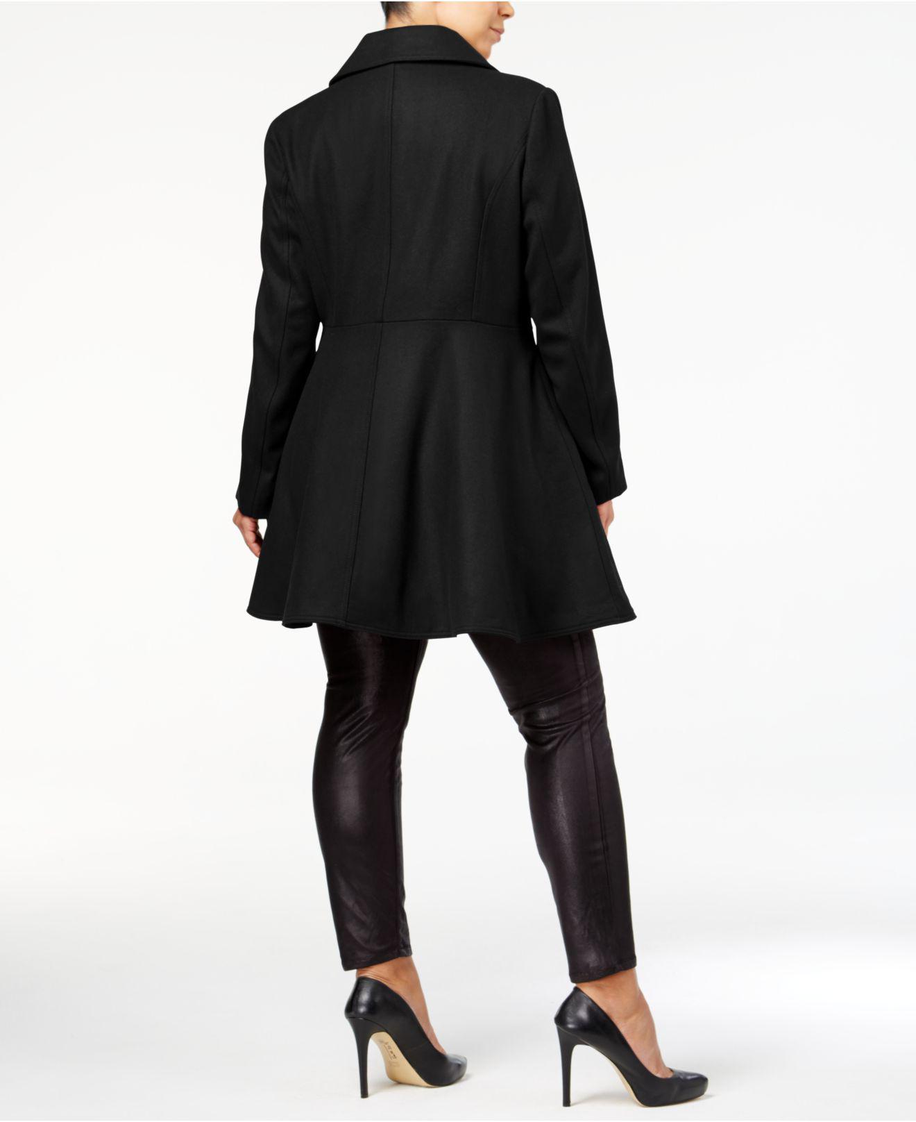 black plus size pea coat