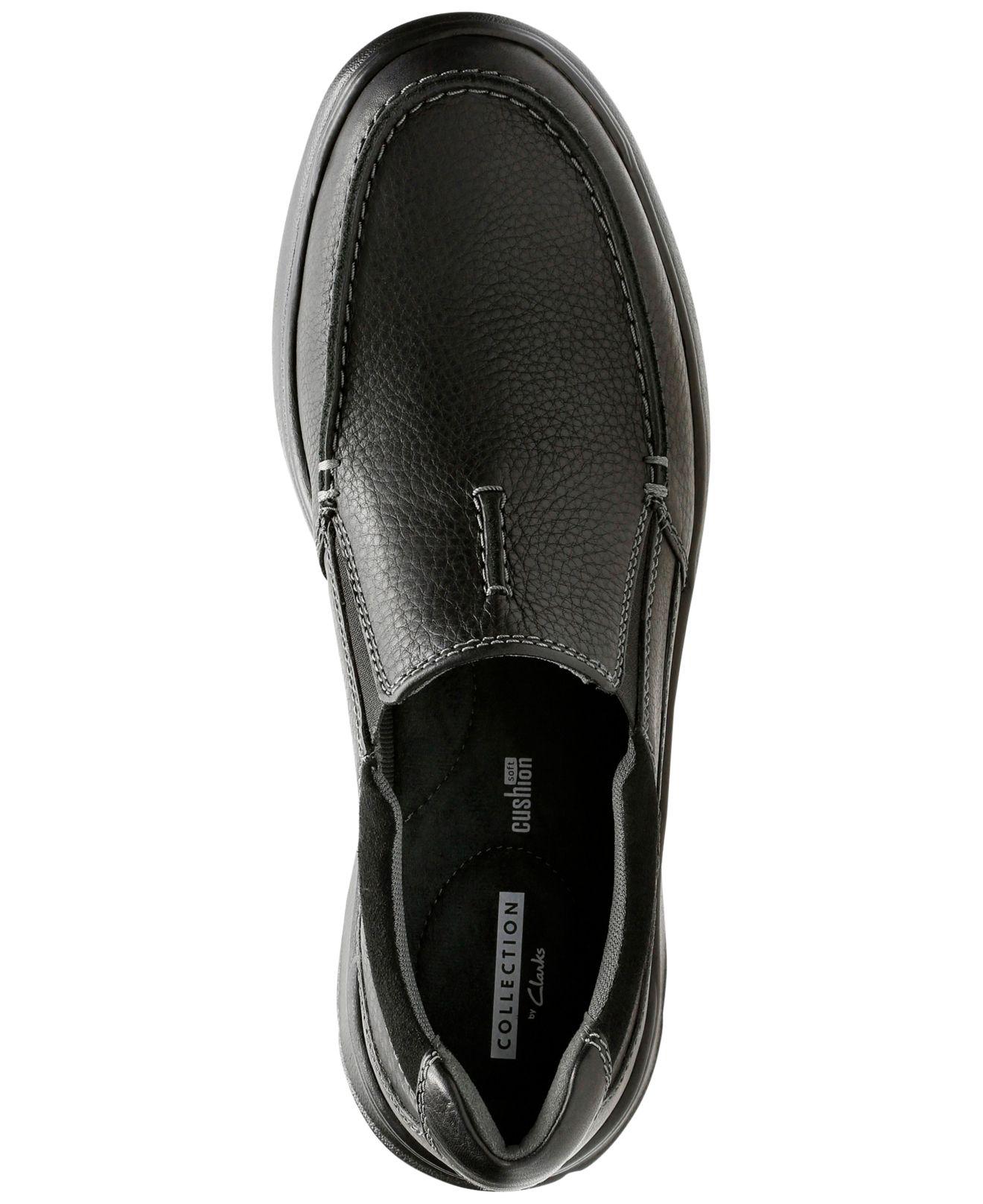 clarks cotrell free leather slip on shoe