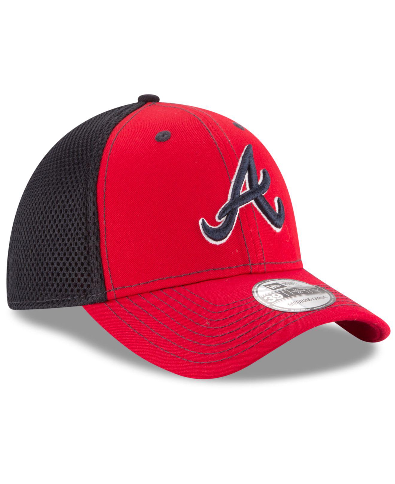 KTZ Atlanta Braves Team Front Neo 39thirty Cap in Black for Men | Lyst