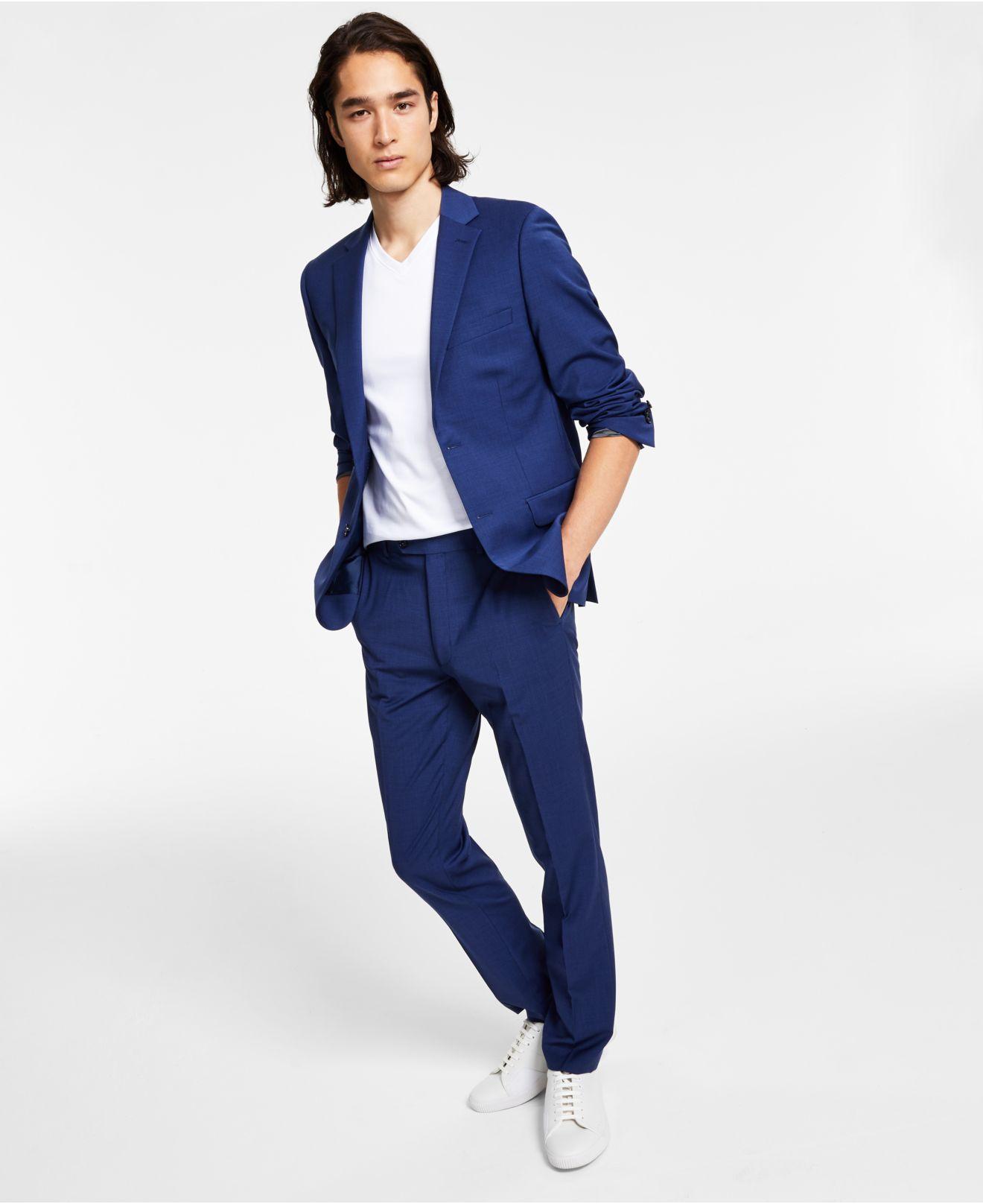 Calvin Klein Skinny-fit Extra Slim Infinite Stretch Suit Separates in Blue  for Men | Lyst