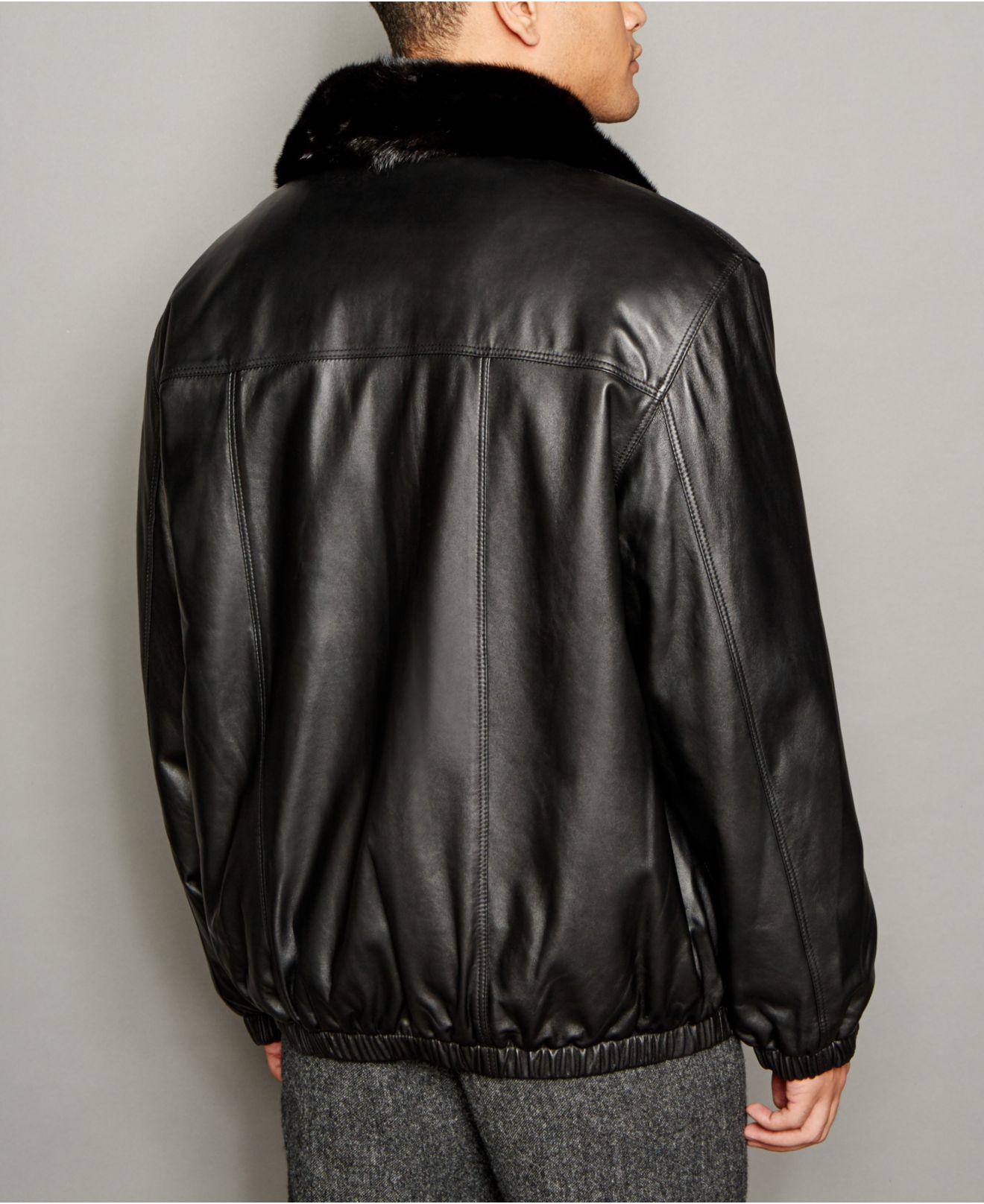 reversible fur bomber jacket