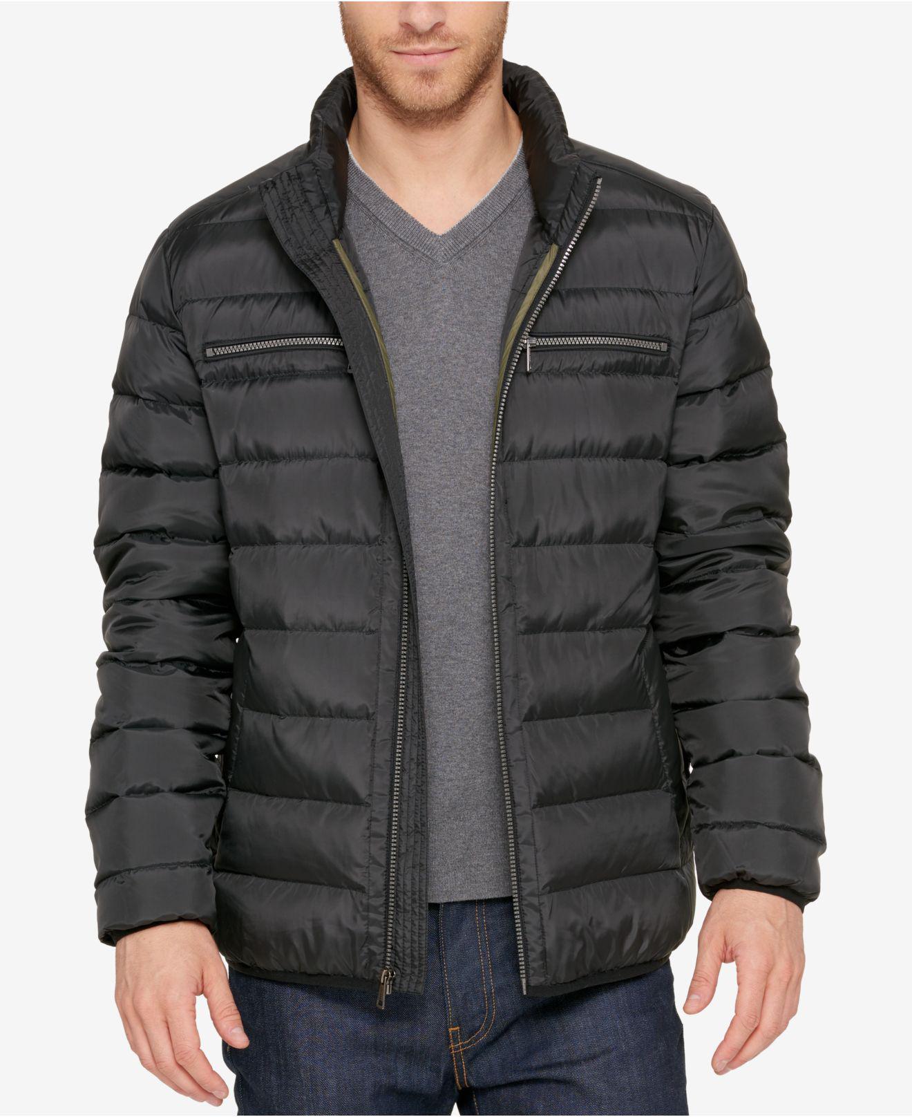 Cole Haan Synthetic Men's Quilted Zip-front Jacket in Black for Men