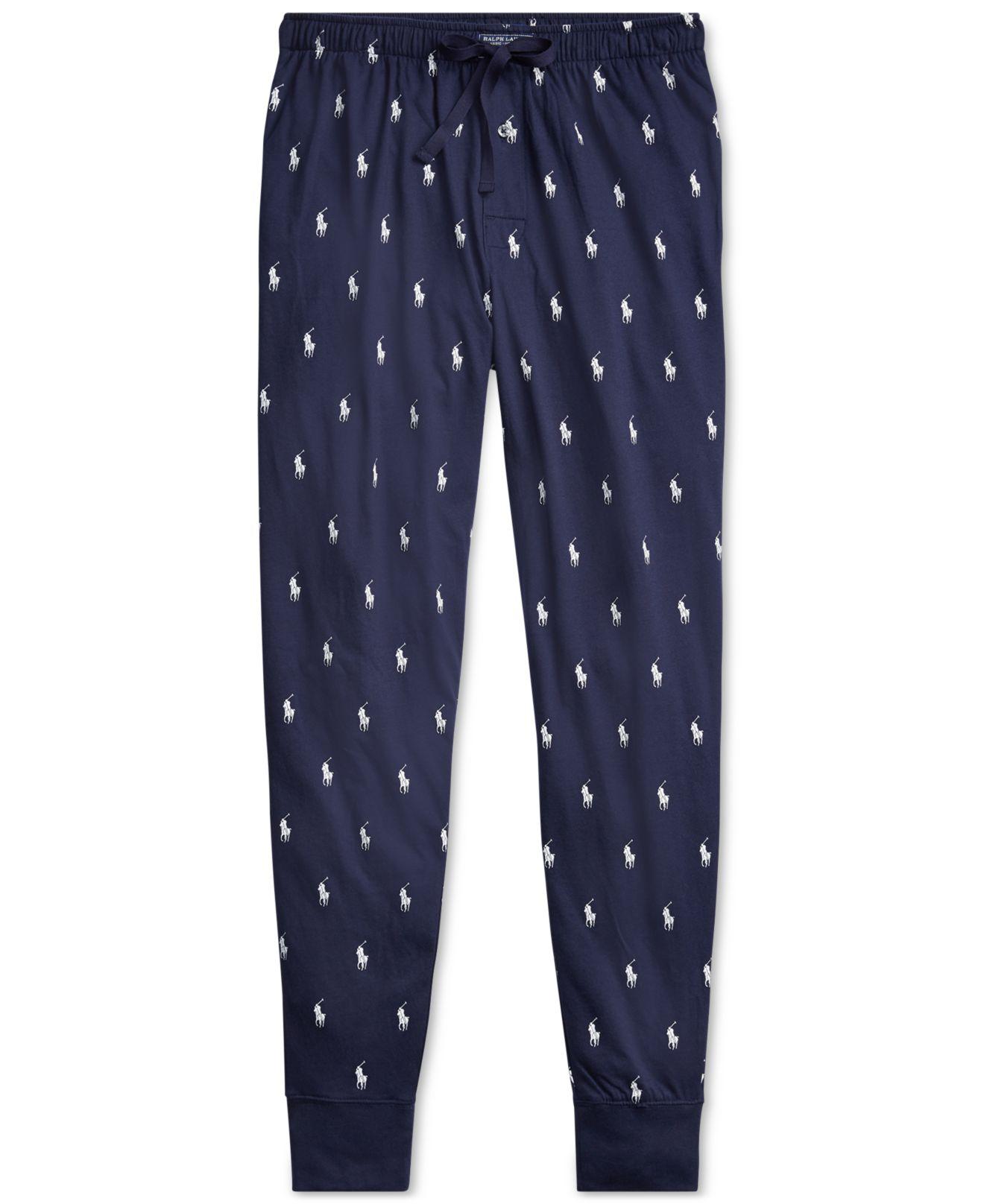Polo Ralph Lauren Cotton Pony Print Pajama Jogger Pants in Navy (Blue) for  Men - Save 55% - Lyst
