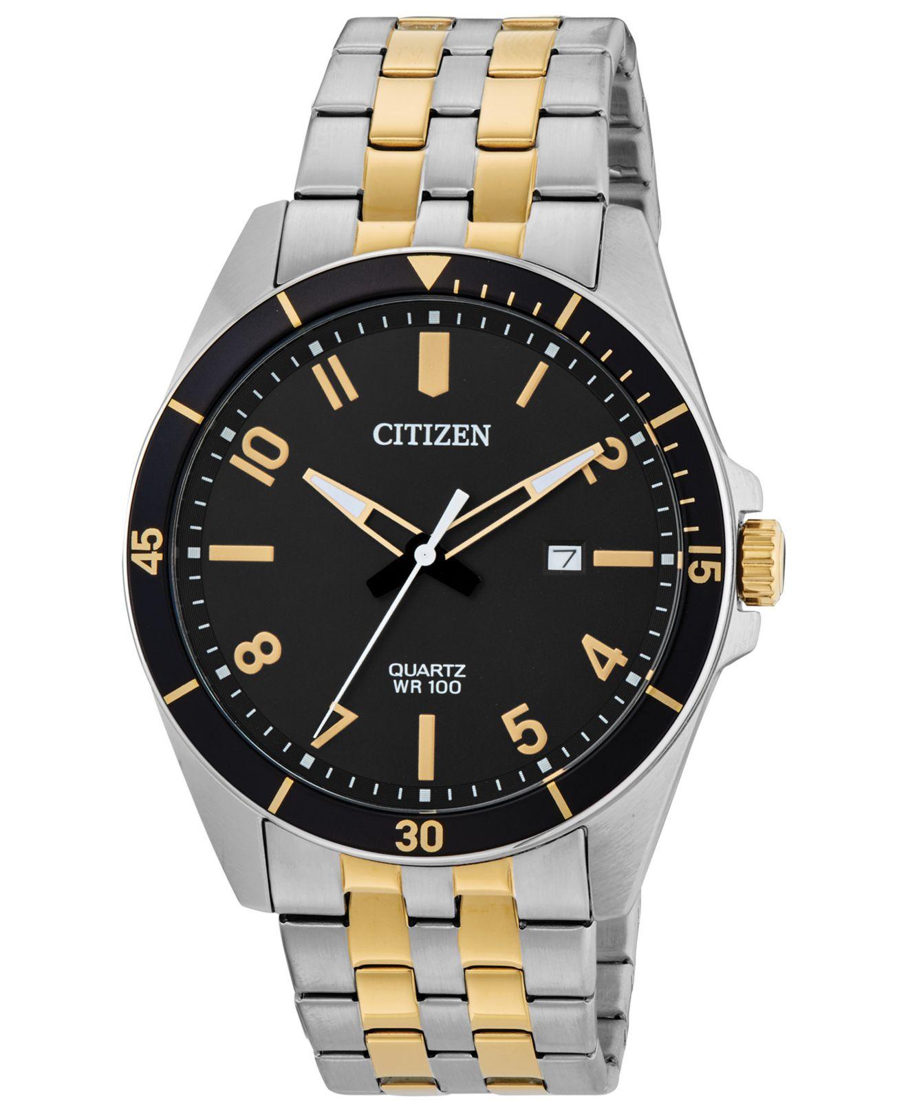 Citizen Quartz Two-tone Stainless Steel Bracelet Watch 42mm for Men - Lyst