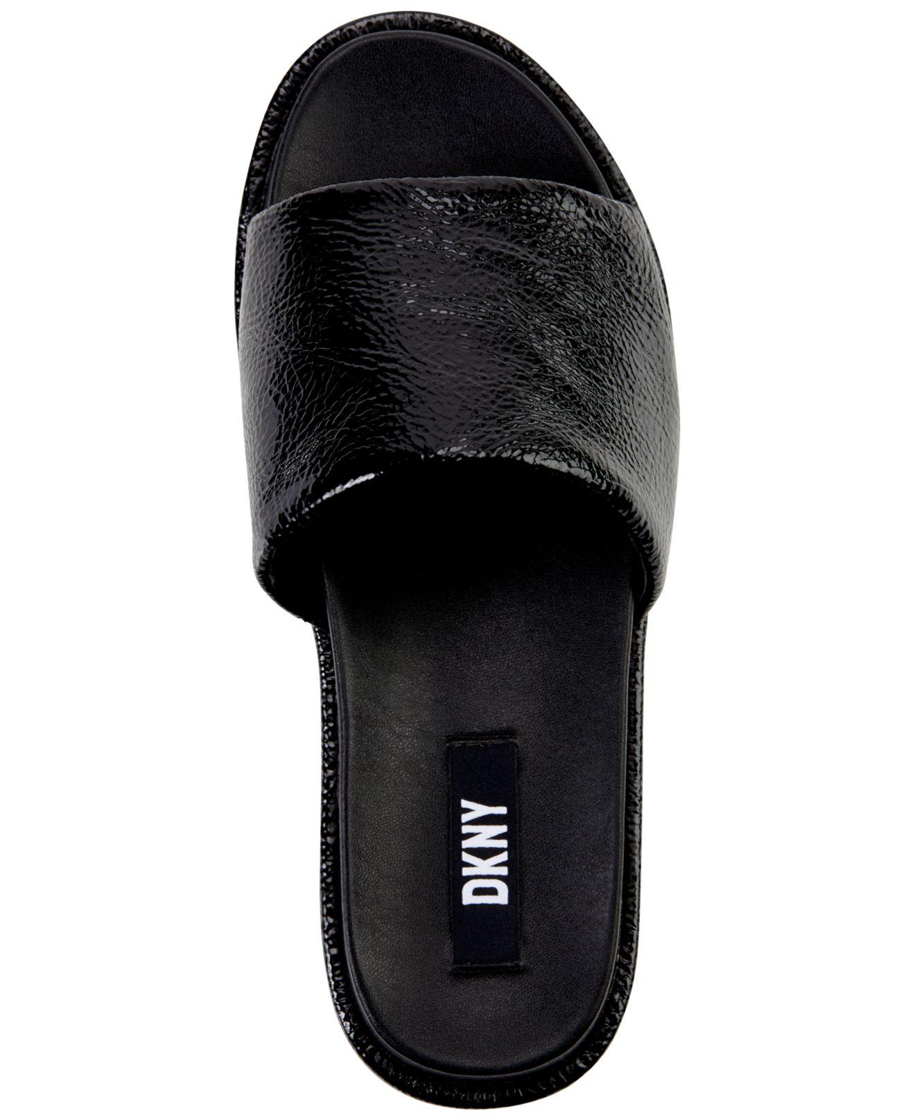 DKNY Ci Platform Sandals in Black | Lyst