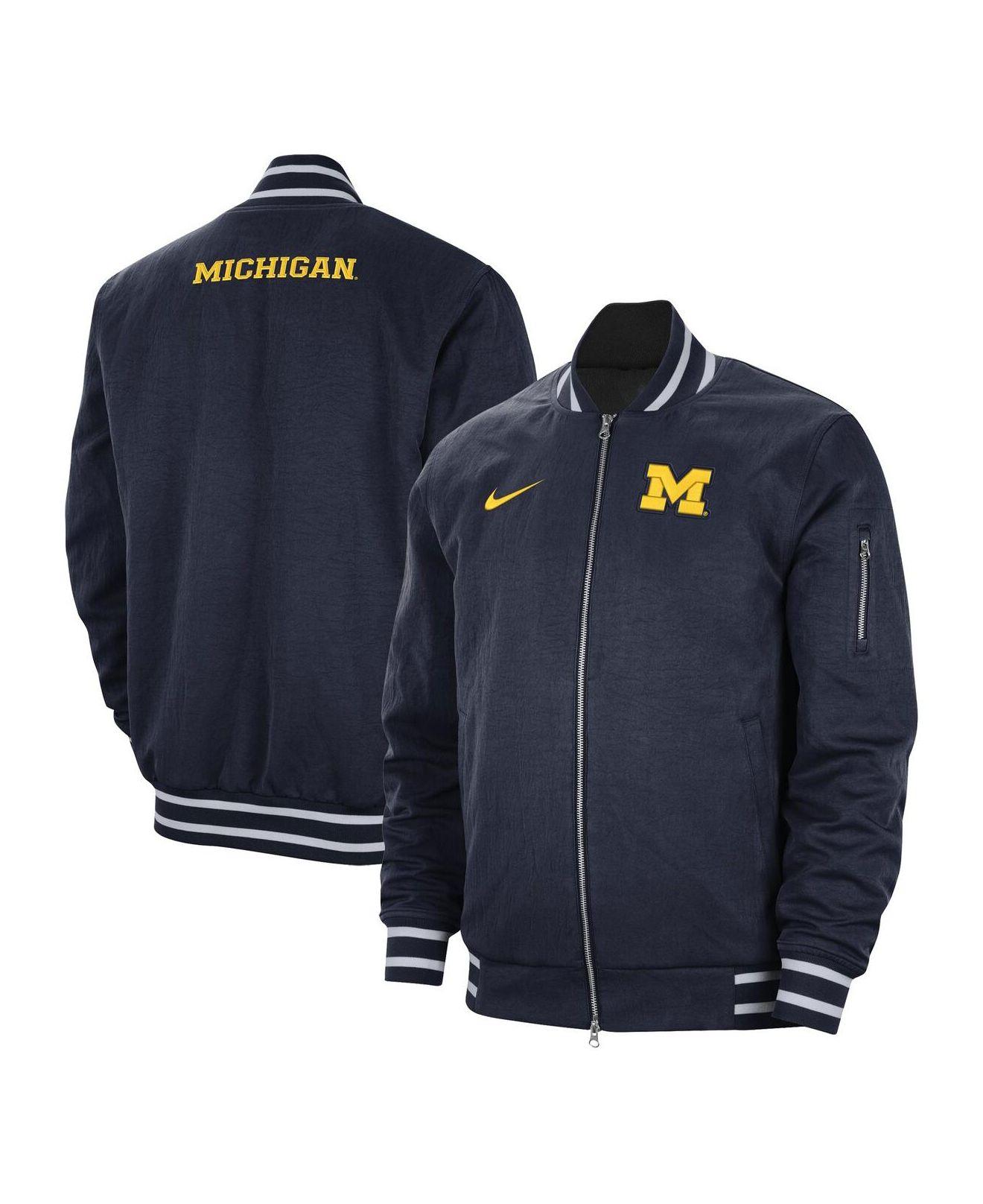Nike Navy Michigan Wolverines Fullzip Bomber Jacket in Blue for Men Lyst