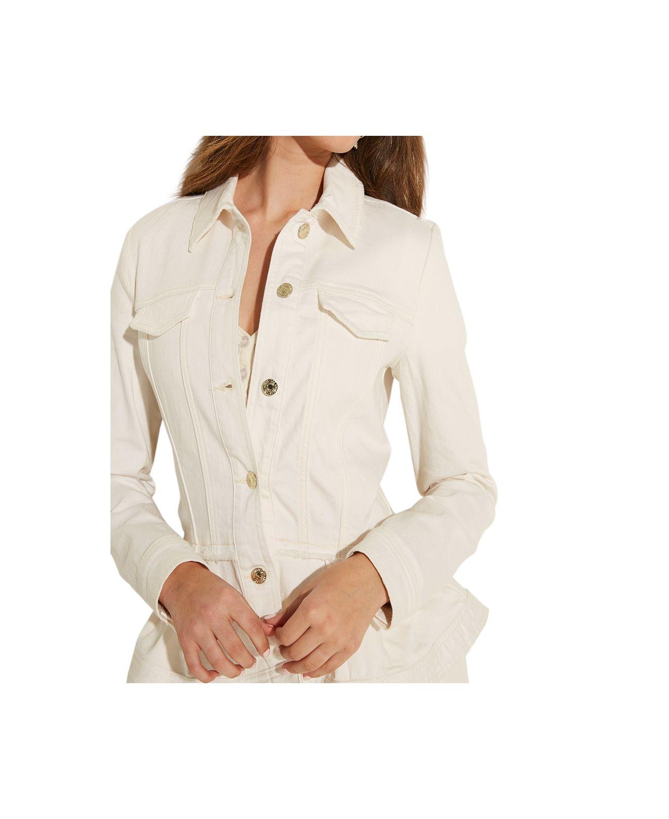 guess denim peplum jacket