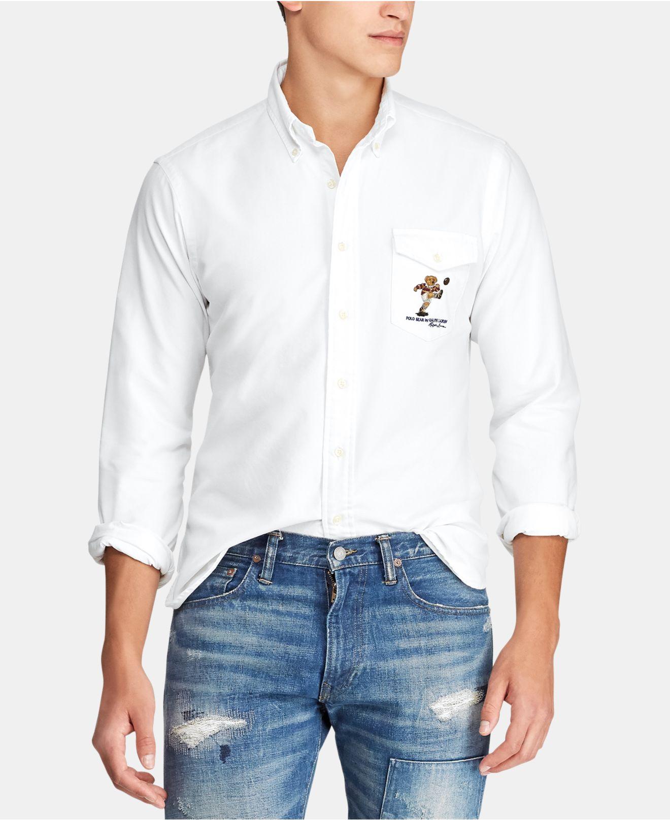 polo ralph lauren white oxford shirt