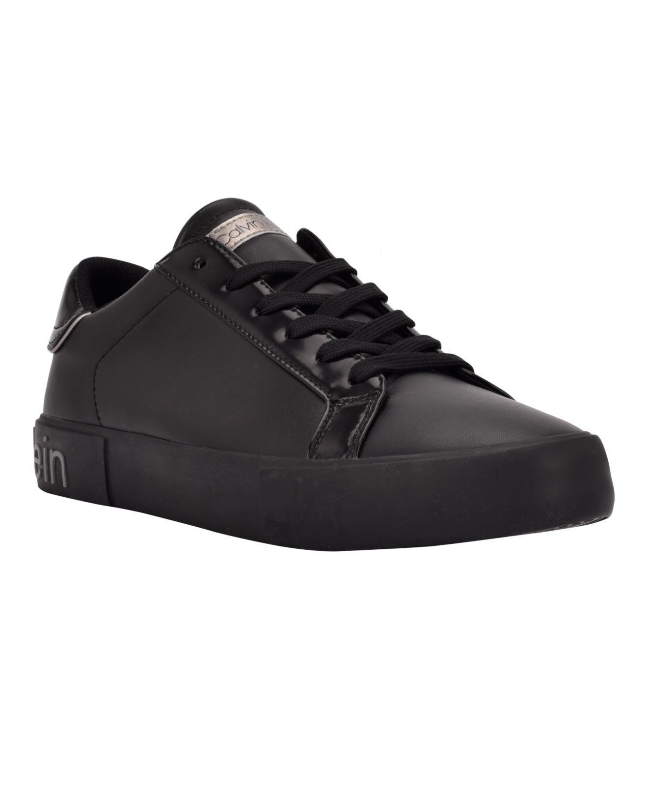 Calvin Klein Reon Casual Lace Up Sneakers in Black for Men | Lyst
