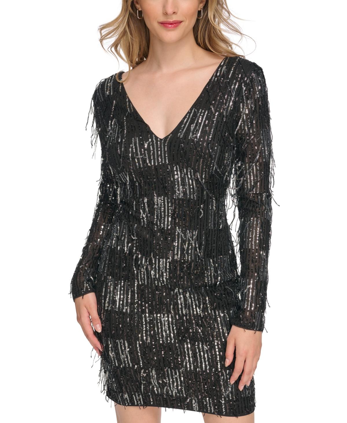 Guess black cheap sequin dress