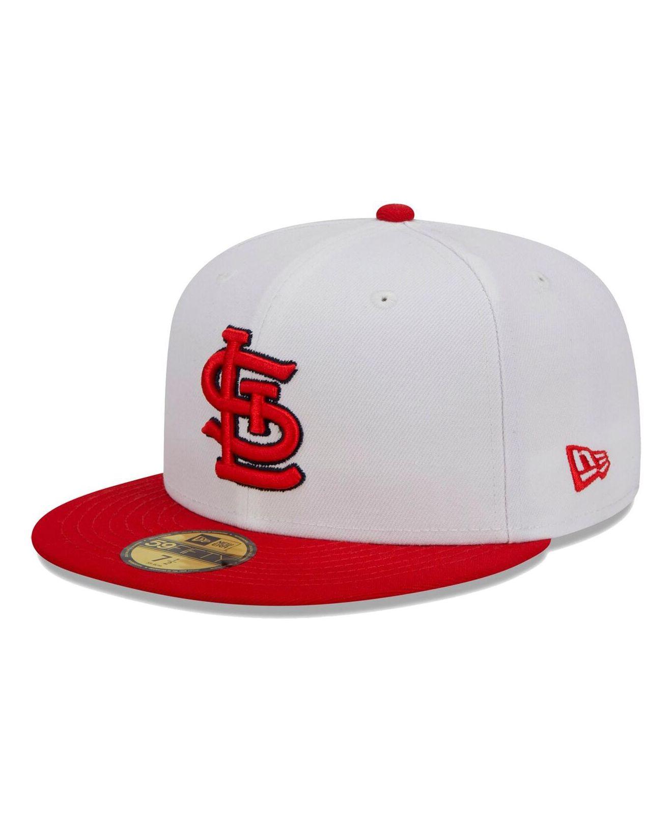 KTZ St. Louis Cardinals White Out 59fifty Fitted Cap for Men