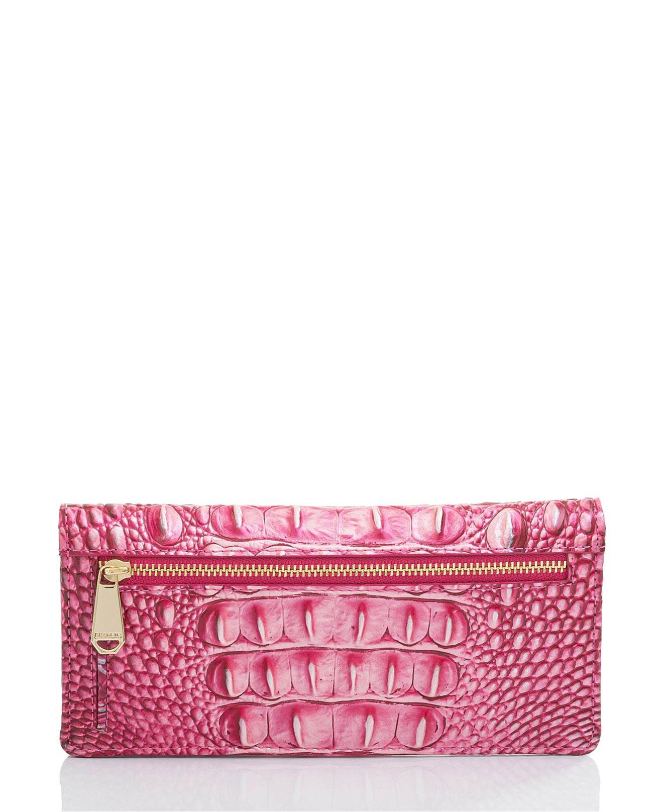 Pink brahmin wallet sale
