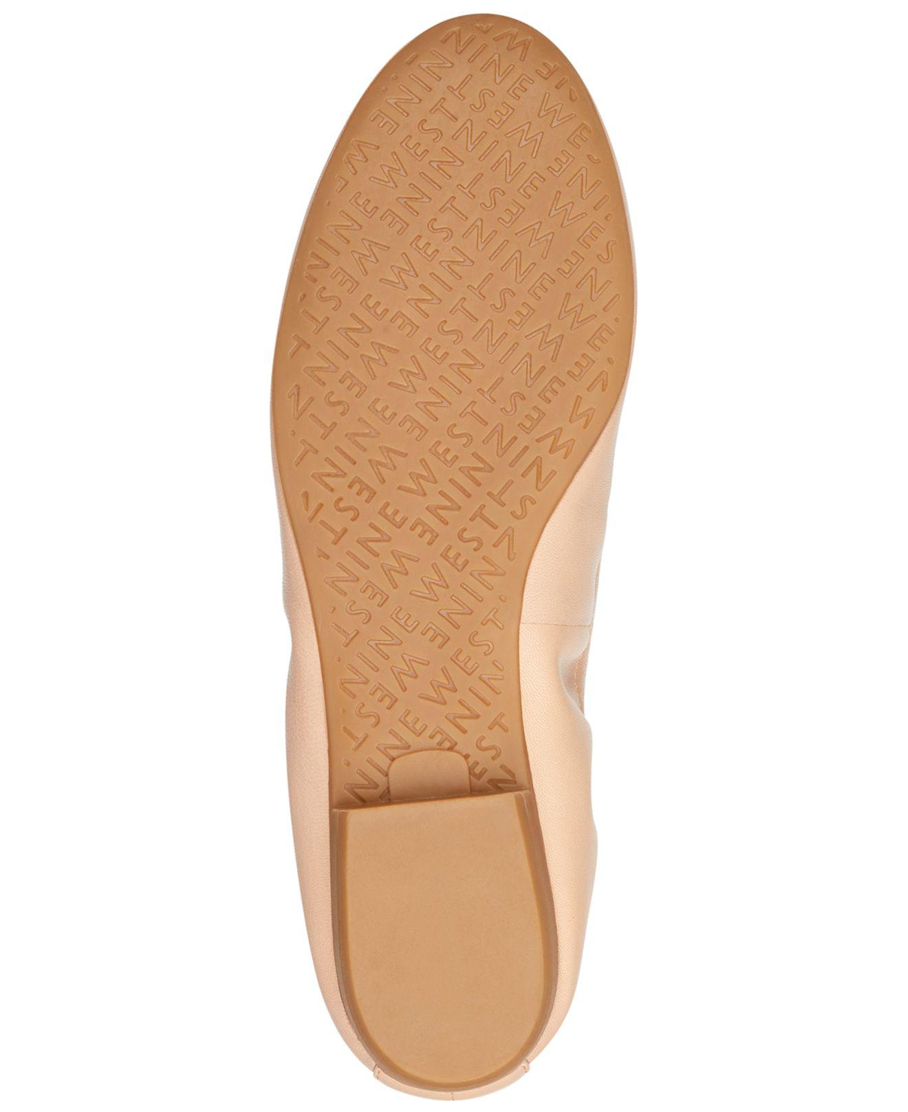 nine west greige ballet flat