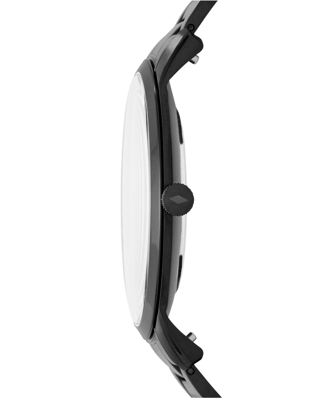 Fossil The Minimalist Slim Three-hand Black Stainless Steel Watch ...