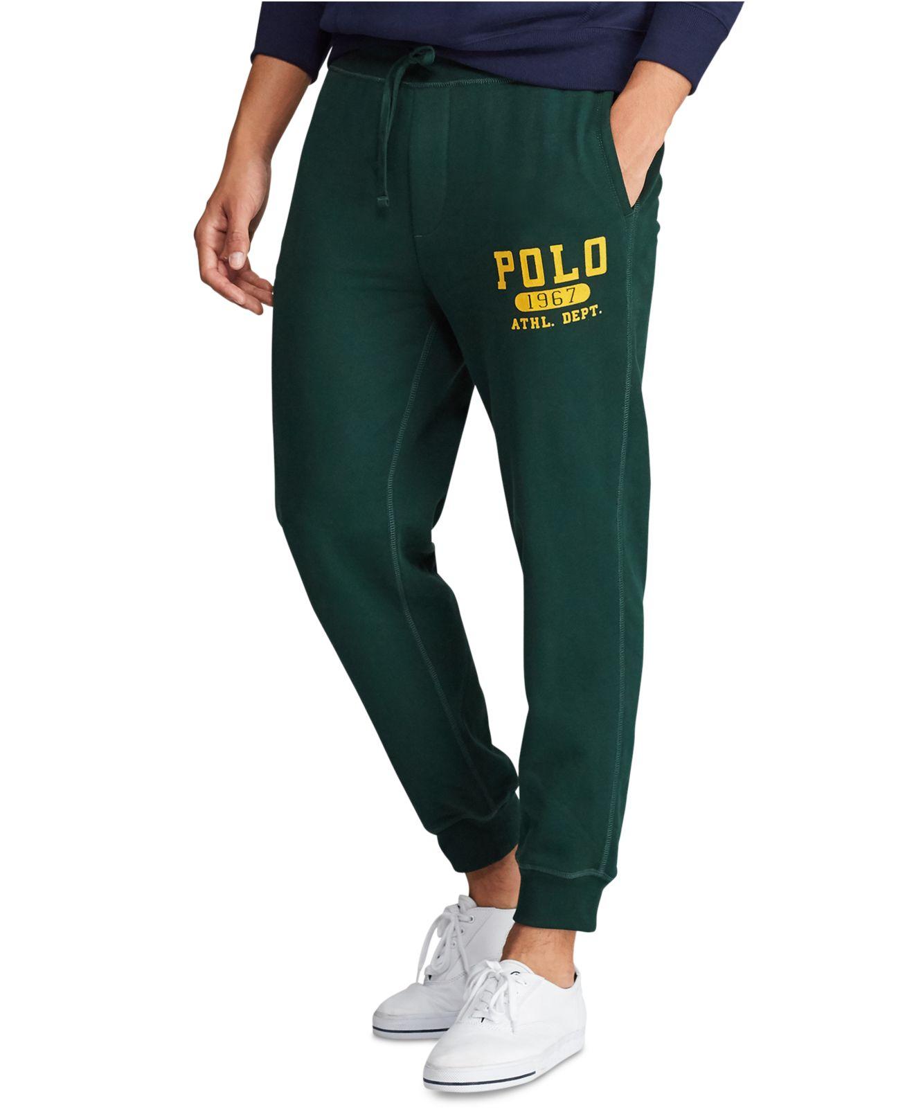 Polo Ralph Lauren Fleece Graphic Jogger in Green for Men | Lyst