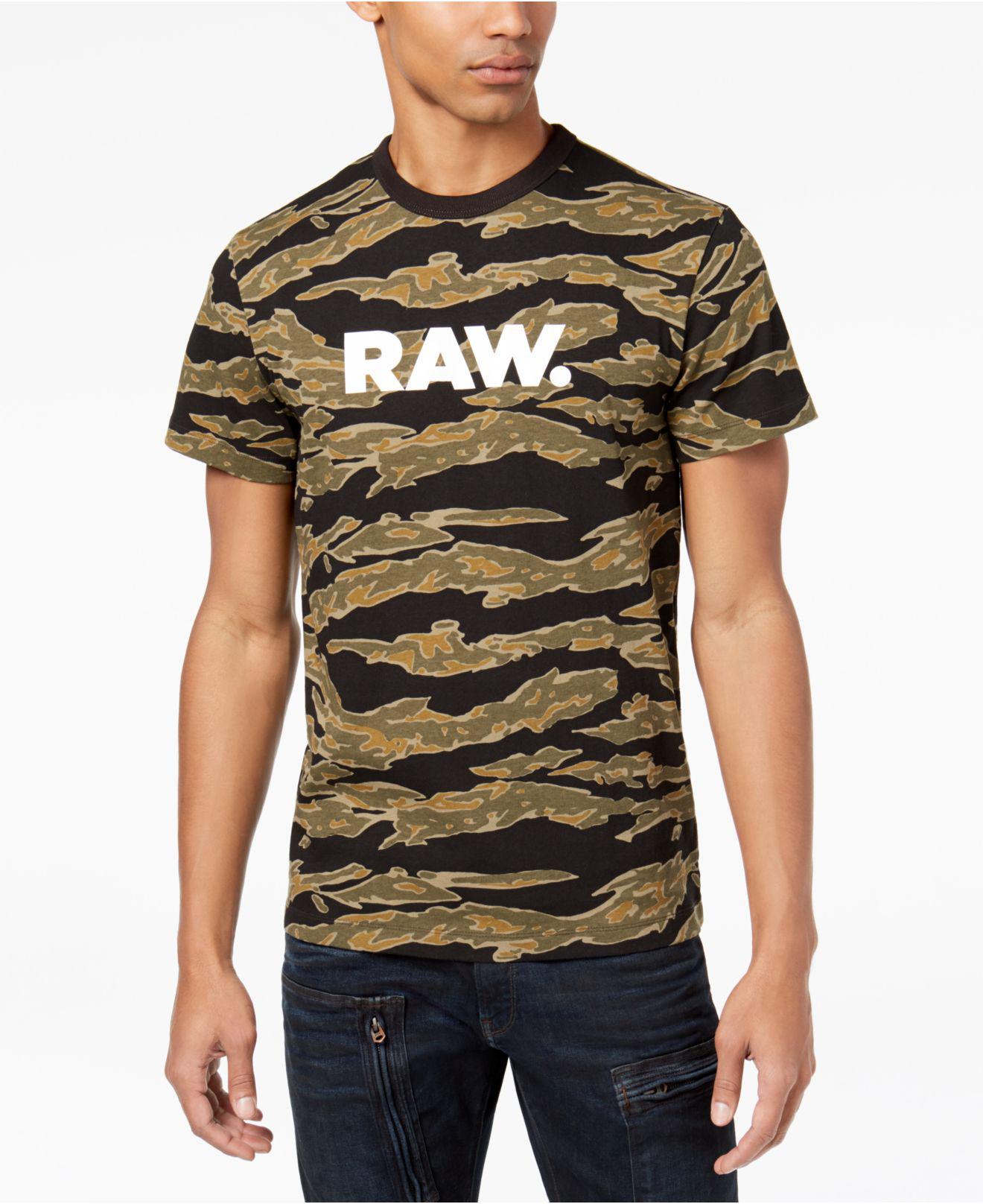 raw camouflage t shirt