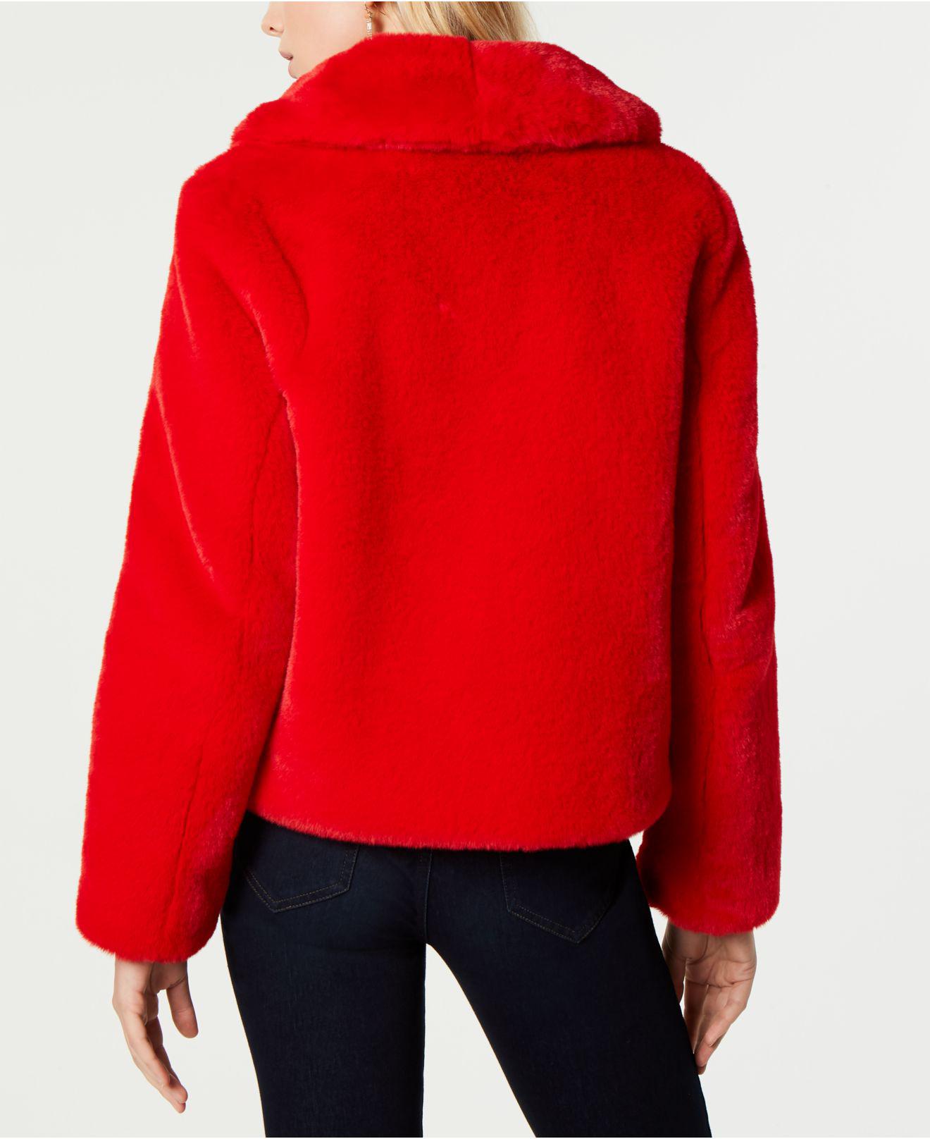 INC International Concepts Inc Faux-fur Coat, Created For Macy's in Red |  Lyst
