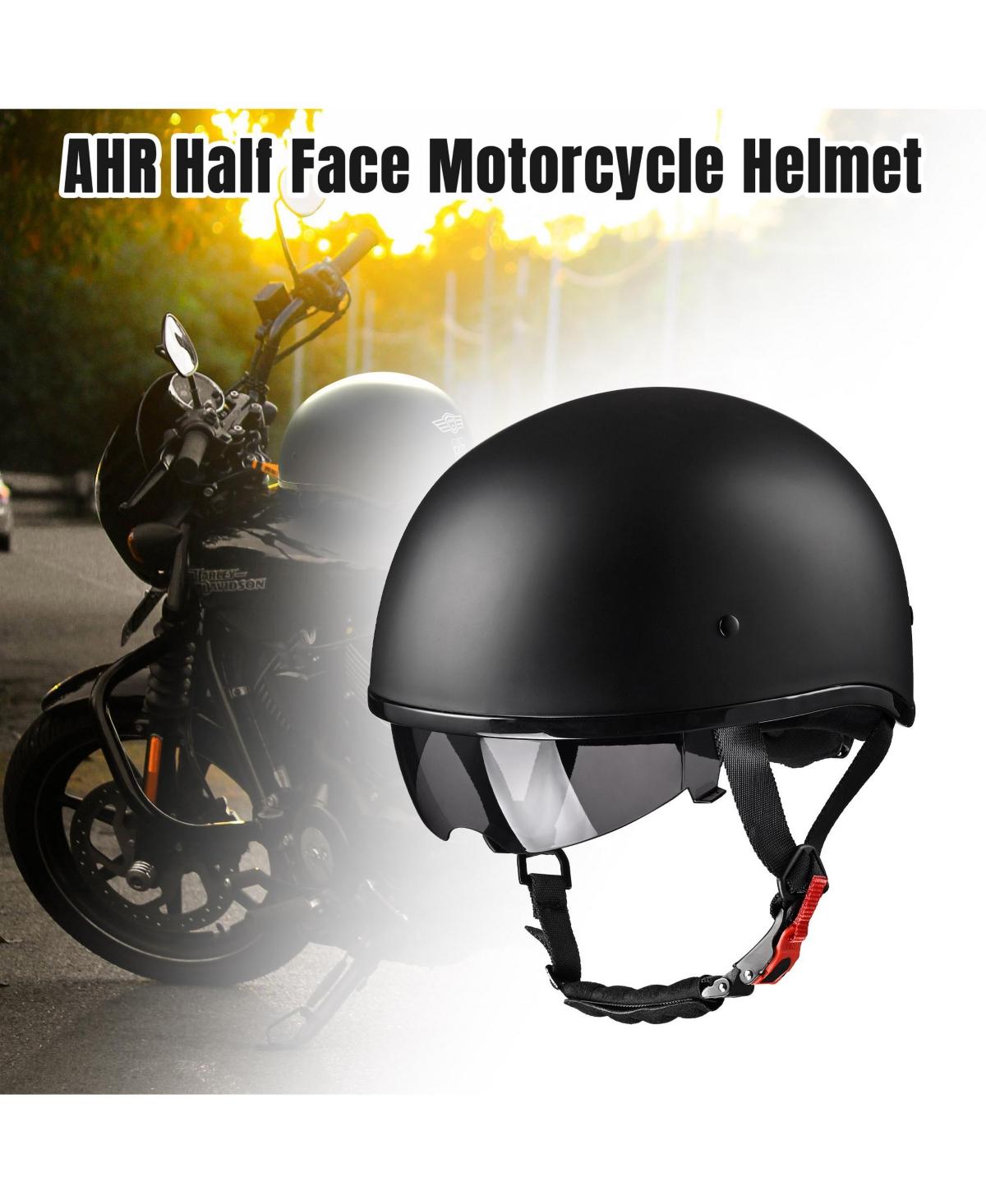 Ahr Half Face Motorcycle Helmet Sun Visor Dot Approved Bike Chopper in Black | Lyst Ahr Half Face Motorcycle Helmet Sun Visor Dot Approved Bike Chopper in Black | Lyst