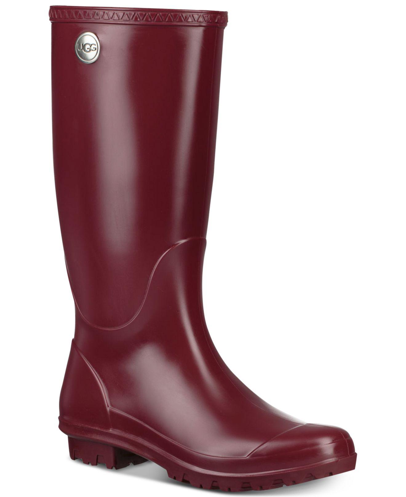 ugg rain boots red