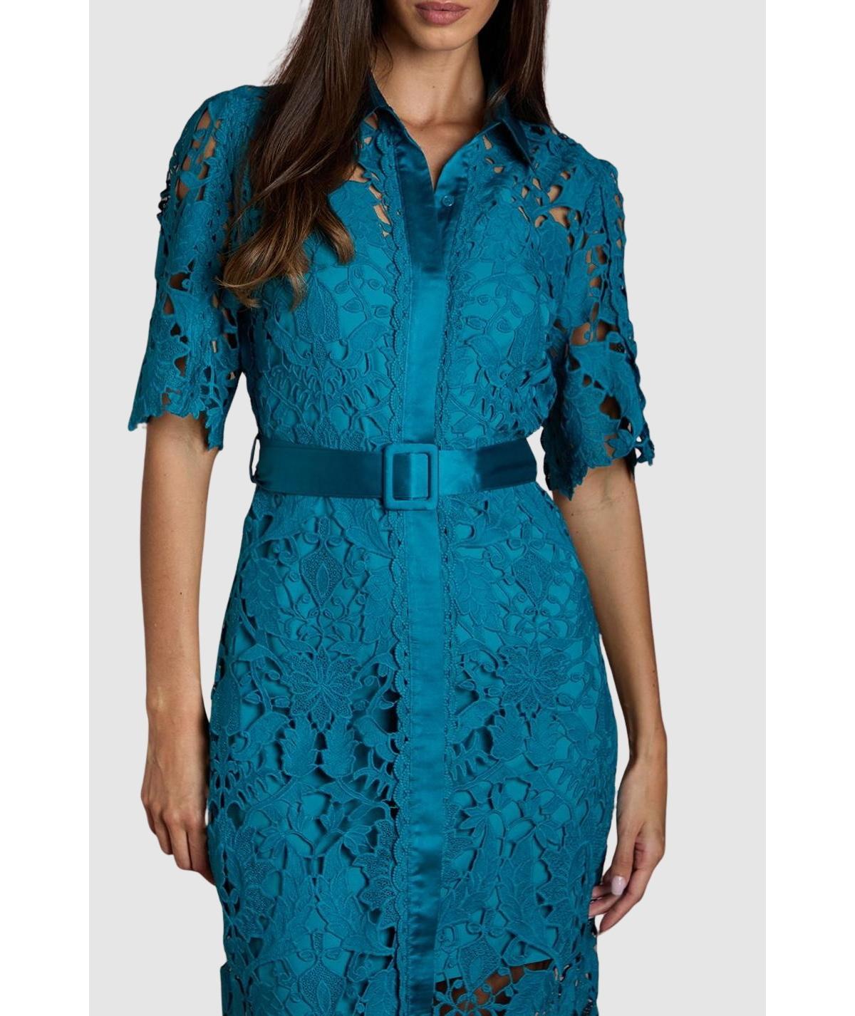 coast lace shirt dress Coast Women's Lace Shirt Dress in Magenta | Size: 10