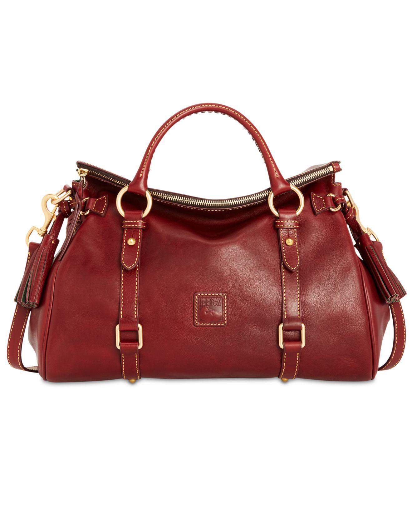 red dooney florentine satchel