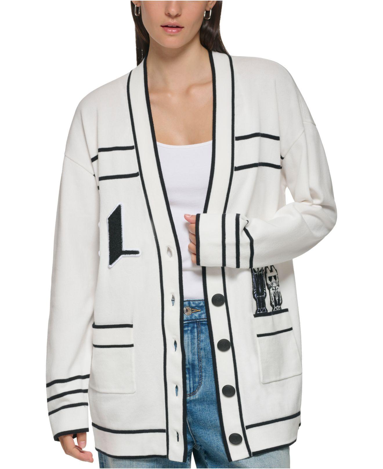 Karl Lagerfeld Kids Vestito di maglia Z12233 S Bianco Regular Fit
