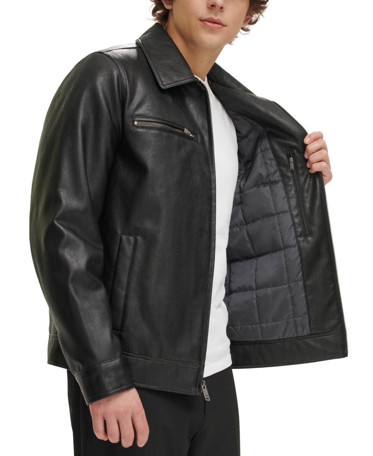Dockers mens leather jacket best sale