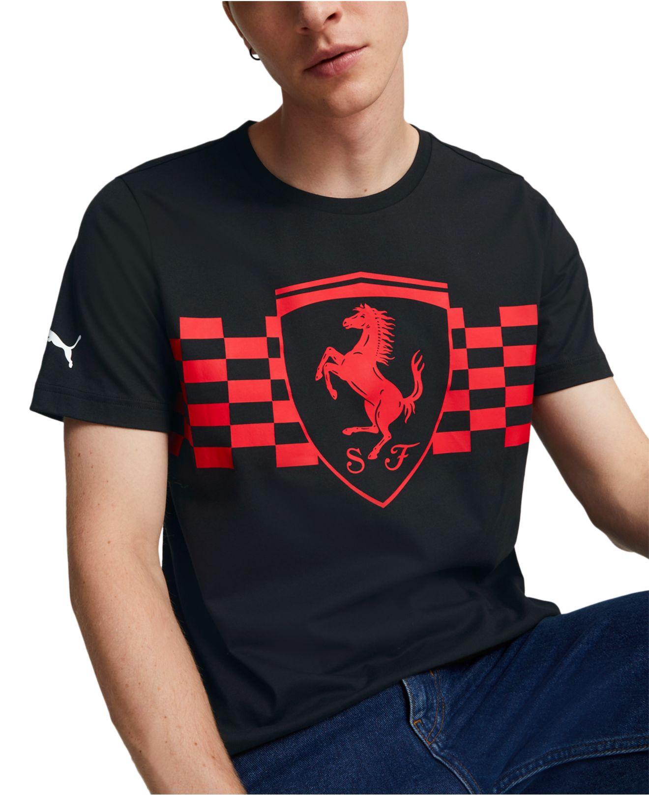 PUMA Ferrari Race Tonal Big Shield Short-sleeve Crewneck T-shirt in Blue  for Men | Lyst