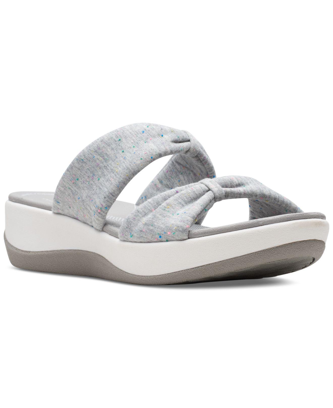 Clarks Cloudsteppers Arla Coast Scrunched-strap Sandals in White | Lyst