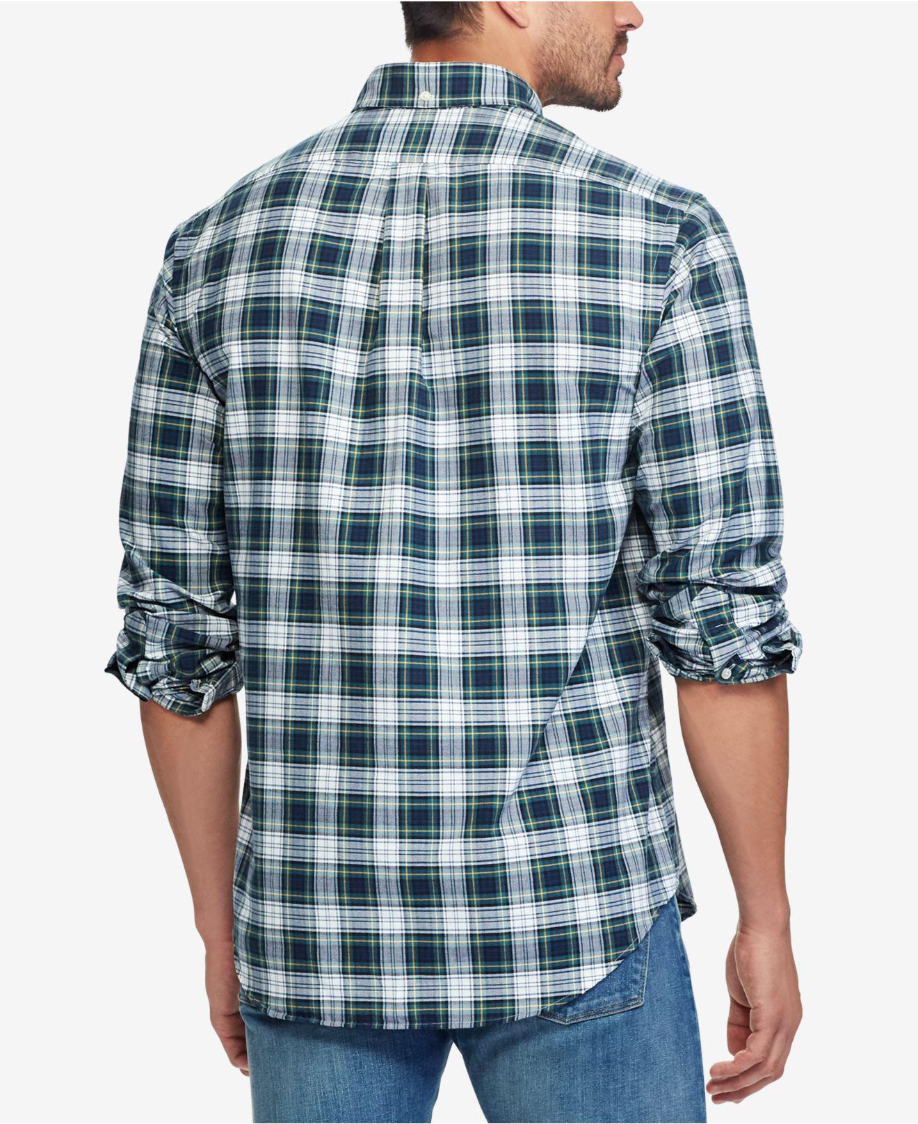 ralph lauren plaid oxford shirt