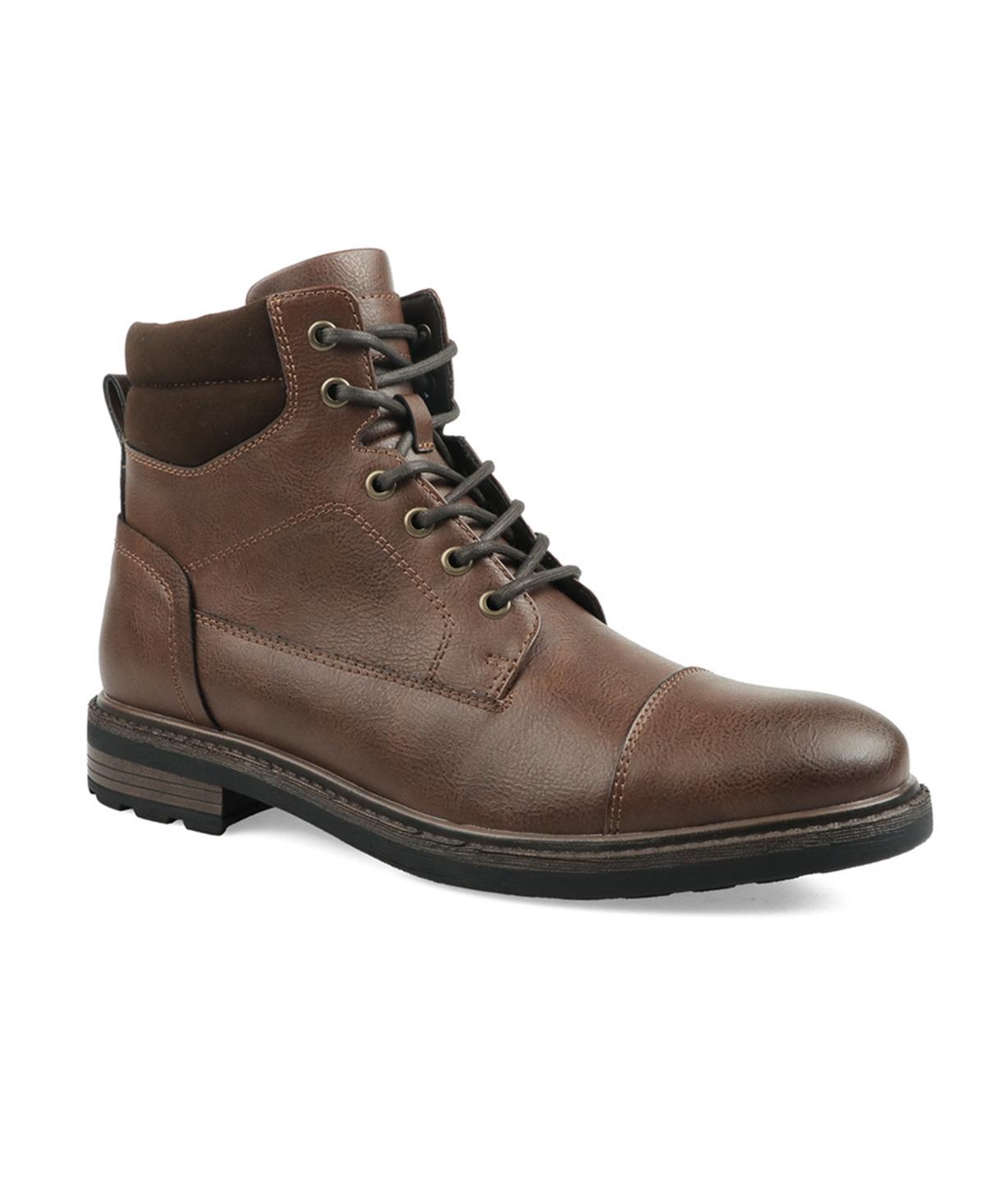 Club Room Dark Brown Leather Boots Club Room Felixx Lace Up Boots in Brown for Men | Lyst main image 3