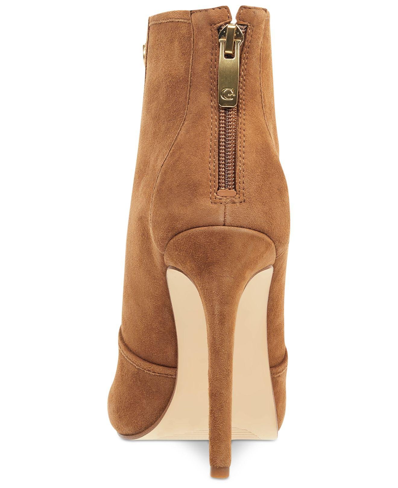 guess alysa peep toe booties